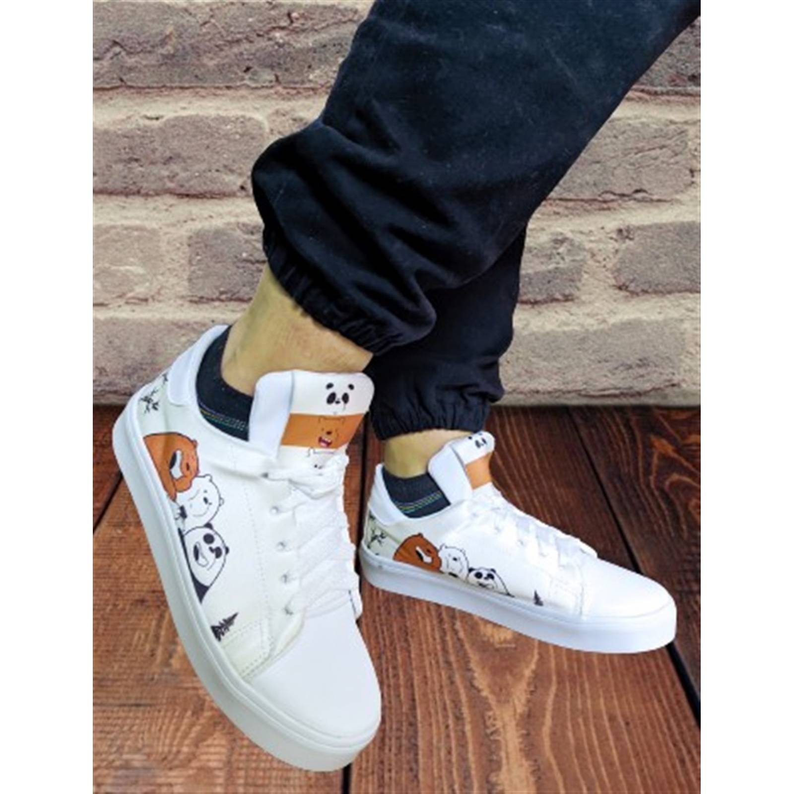 Tenis Osos Escandalosos Niñas Polar Sneaker 423-B Blancos.