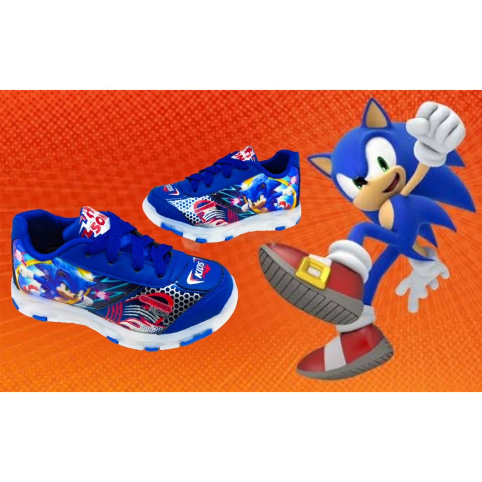 Tenis Niño Sonic Luces Led The Hedgehog 750-AR Azul Rey (12.0 - 21.5)