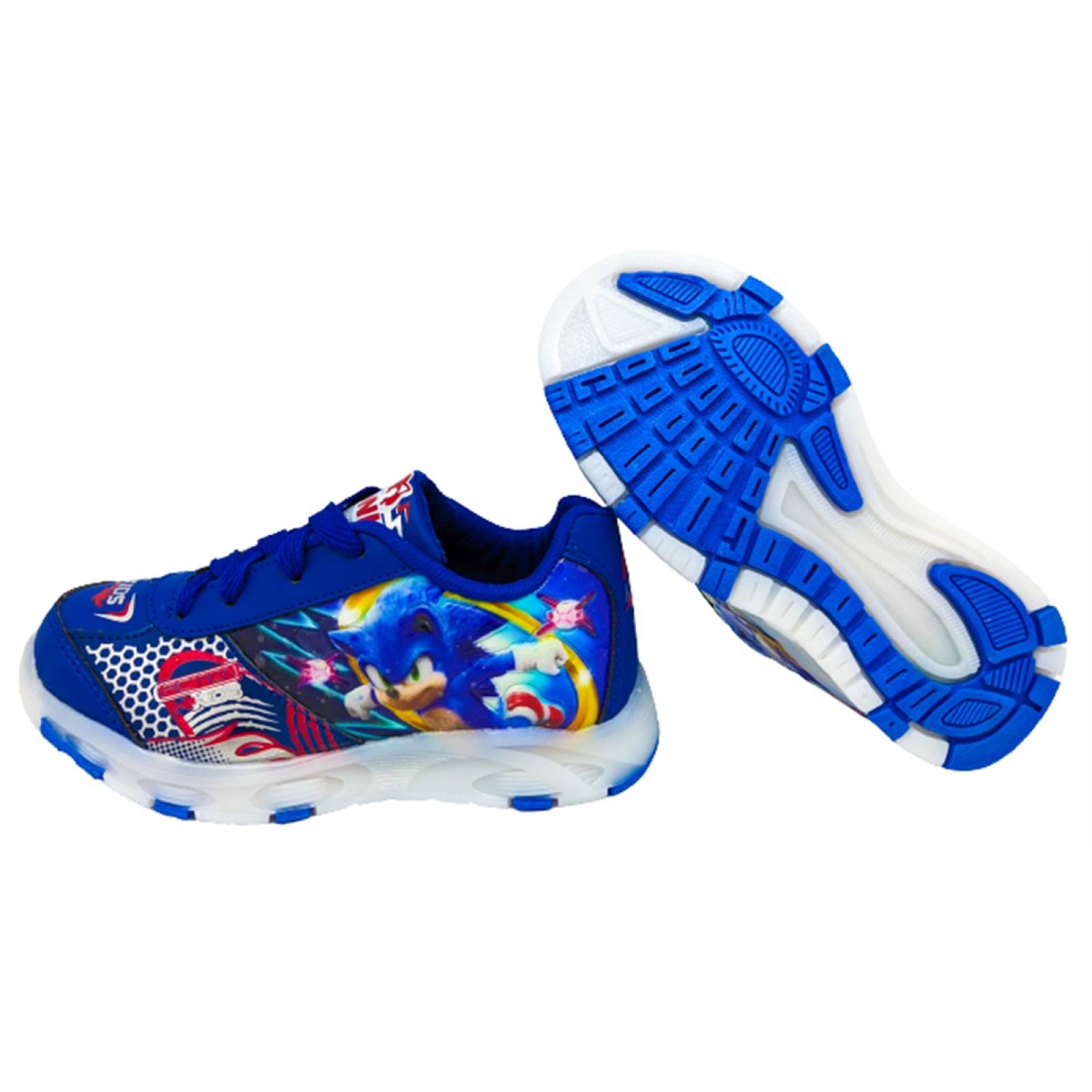 Tenis Niño Sonic Luces Led The Hedgehog 750-AR Azul Rey (12.0 - 21.5)