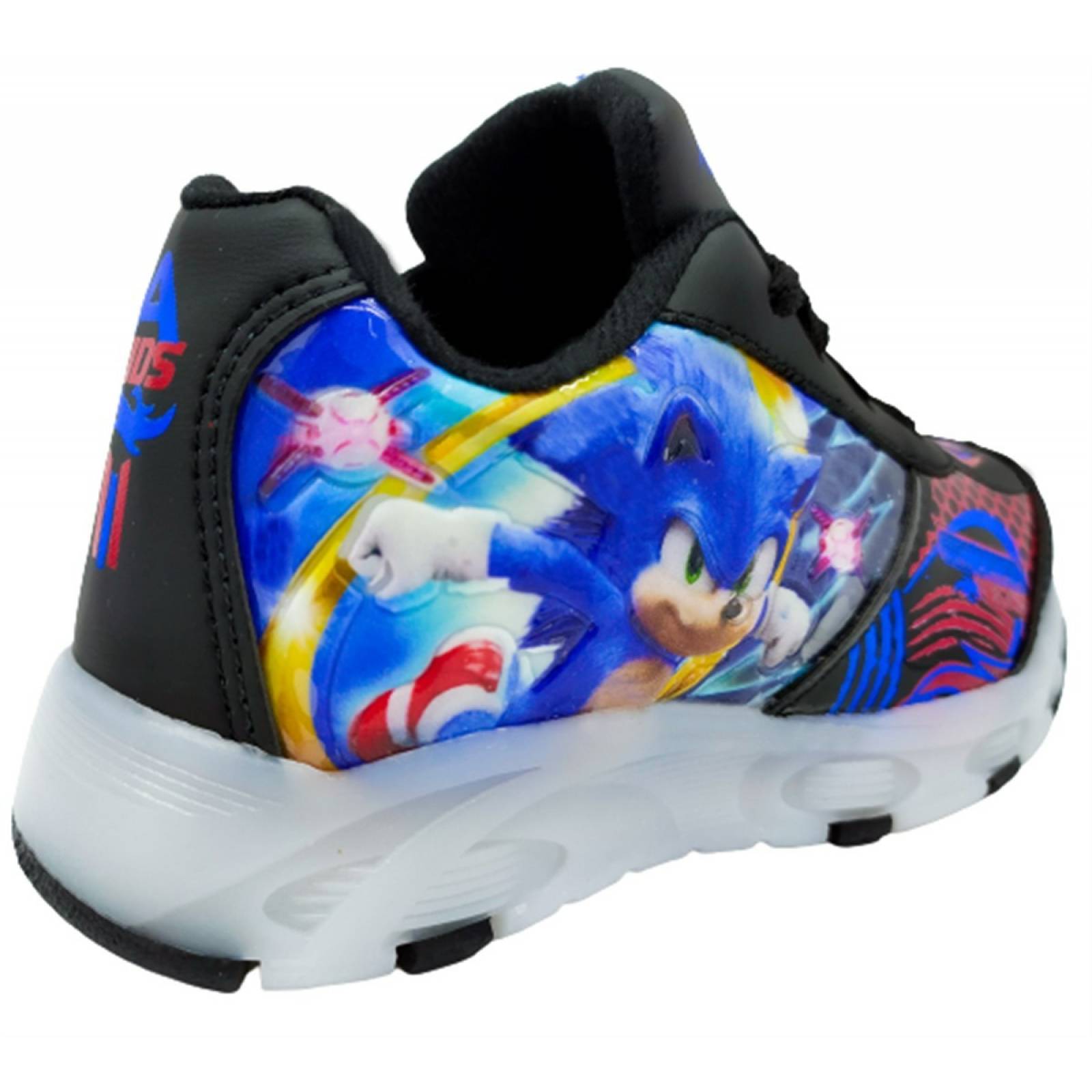 Tenis Niño Sonic Luces Leds The Hedgehog Juego 750-NN Negro (12.0 - 21.5)
