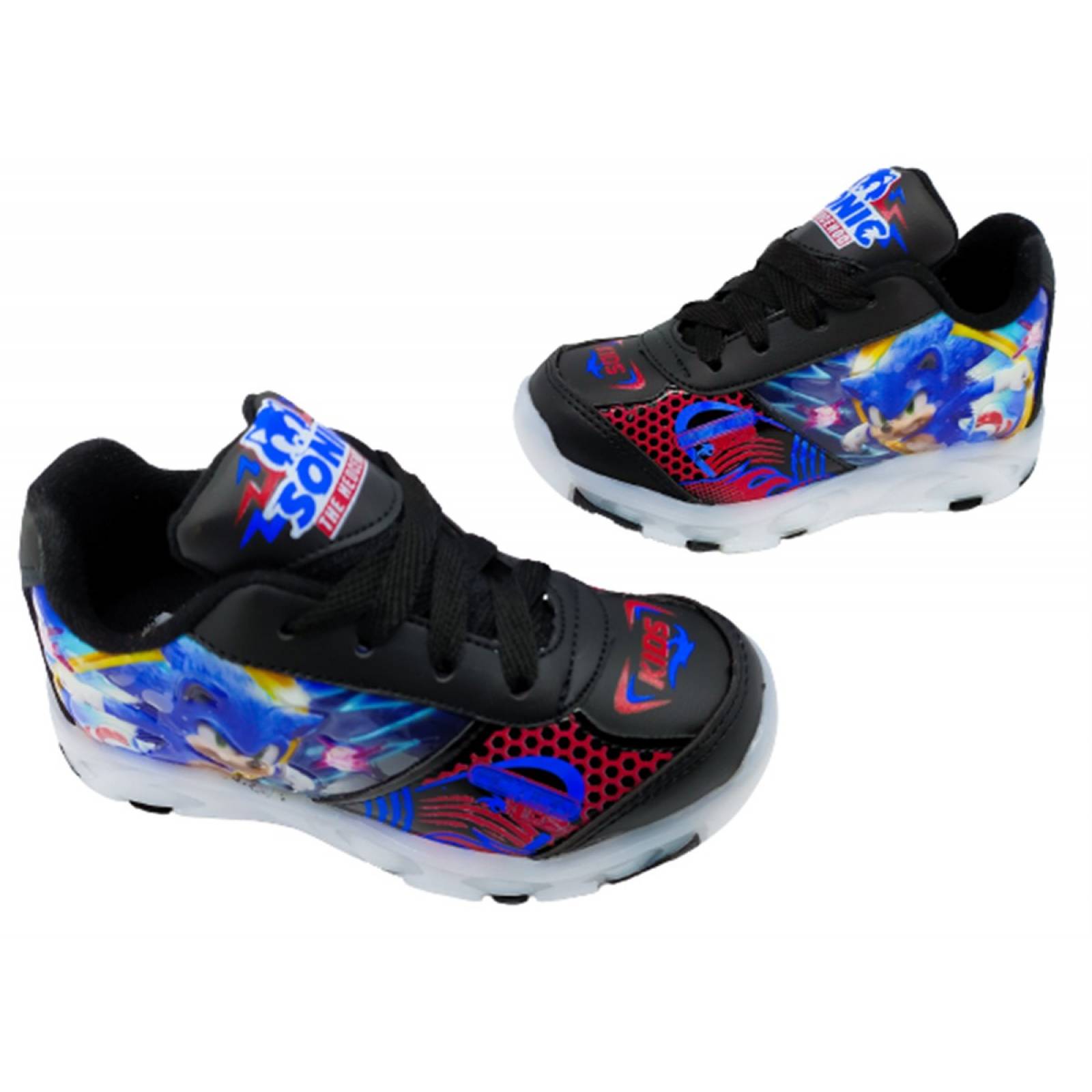 Tenis Niño Sonic Luces Leds The Hedgehog Juego 750-NN Negro (12.0 - 21.5)
