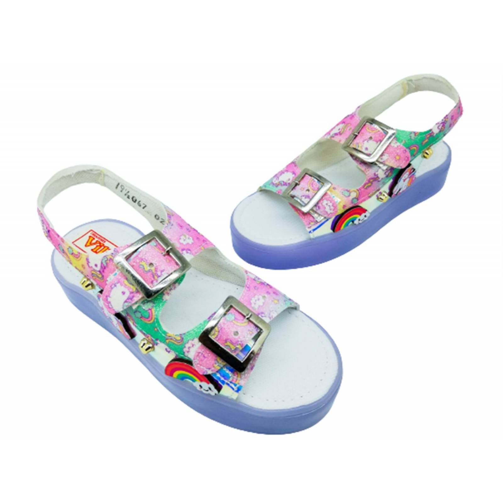 Sandalia Huarache Unicornio Niña Luces Led Ponys 067-029 (12.0 - 21.5)