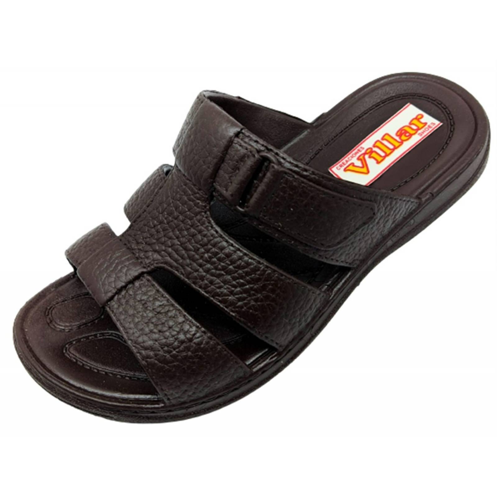 Sandalia Huarache Chancla Niño Velcro Playa Baño 001 Café (12.0 - 21.0)