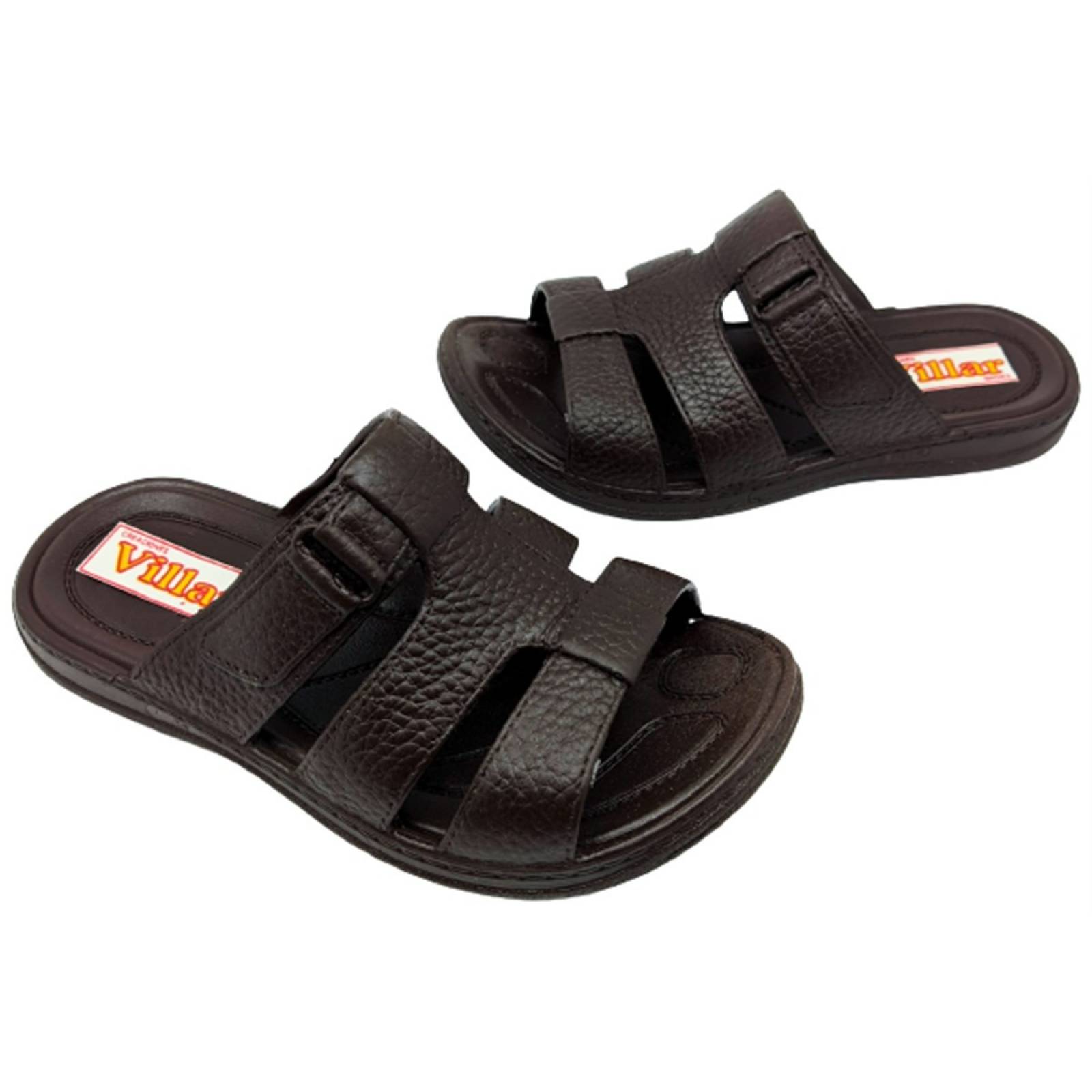 Sandalia Huarache Chancla Niño Velcro Playa Baño 001 Café (12.0 - 21.0)