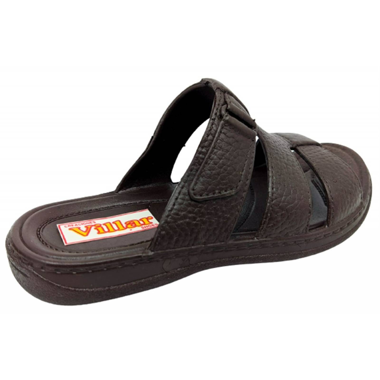 Sandalia Huarache Chancla Niño Velcro Playa Baño 001 Café (12.0 - 21.0)