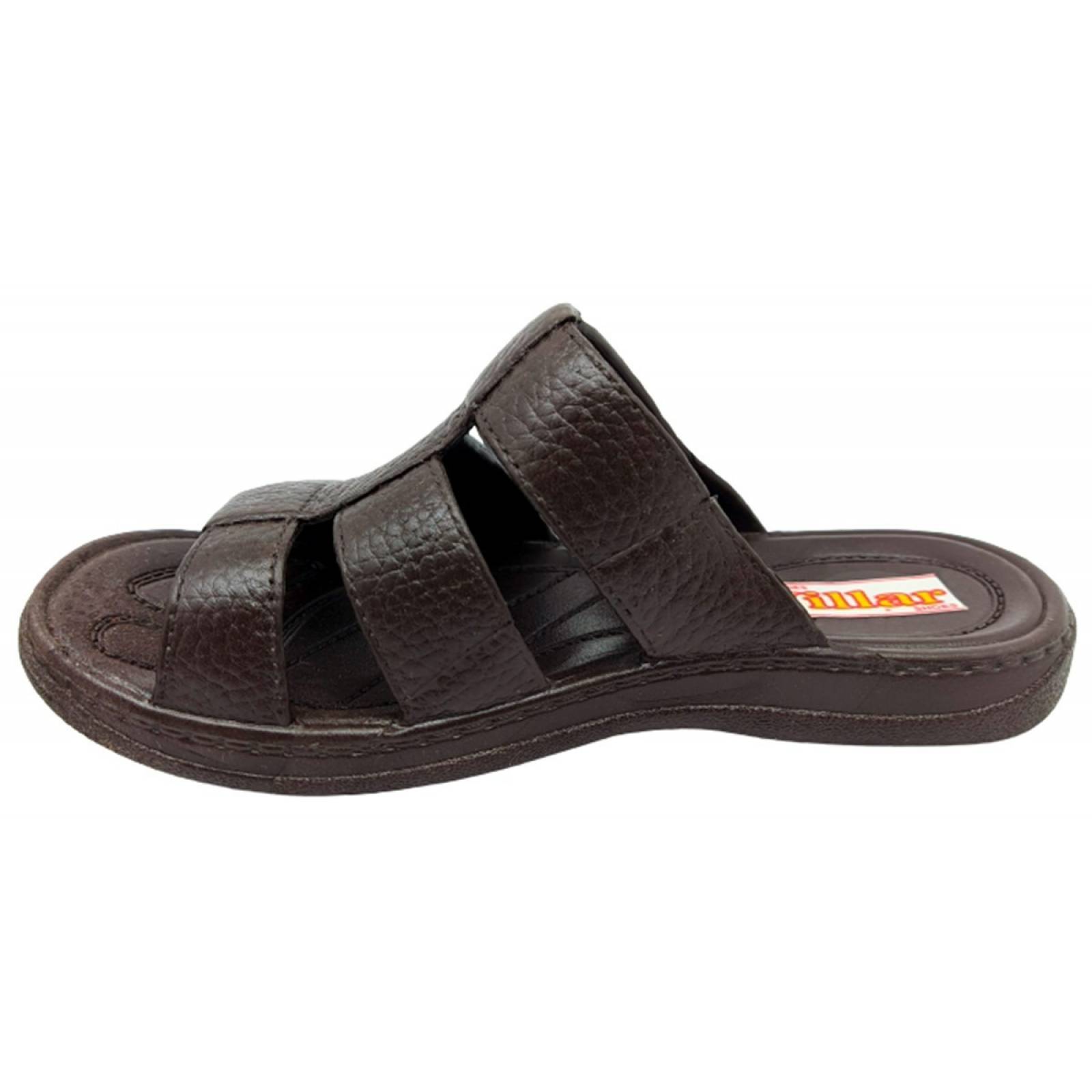 Sandalia Huarache Chancla Niño Velcro Playa Baño 001 Café (12.0 - 21.0)