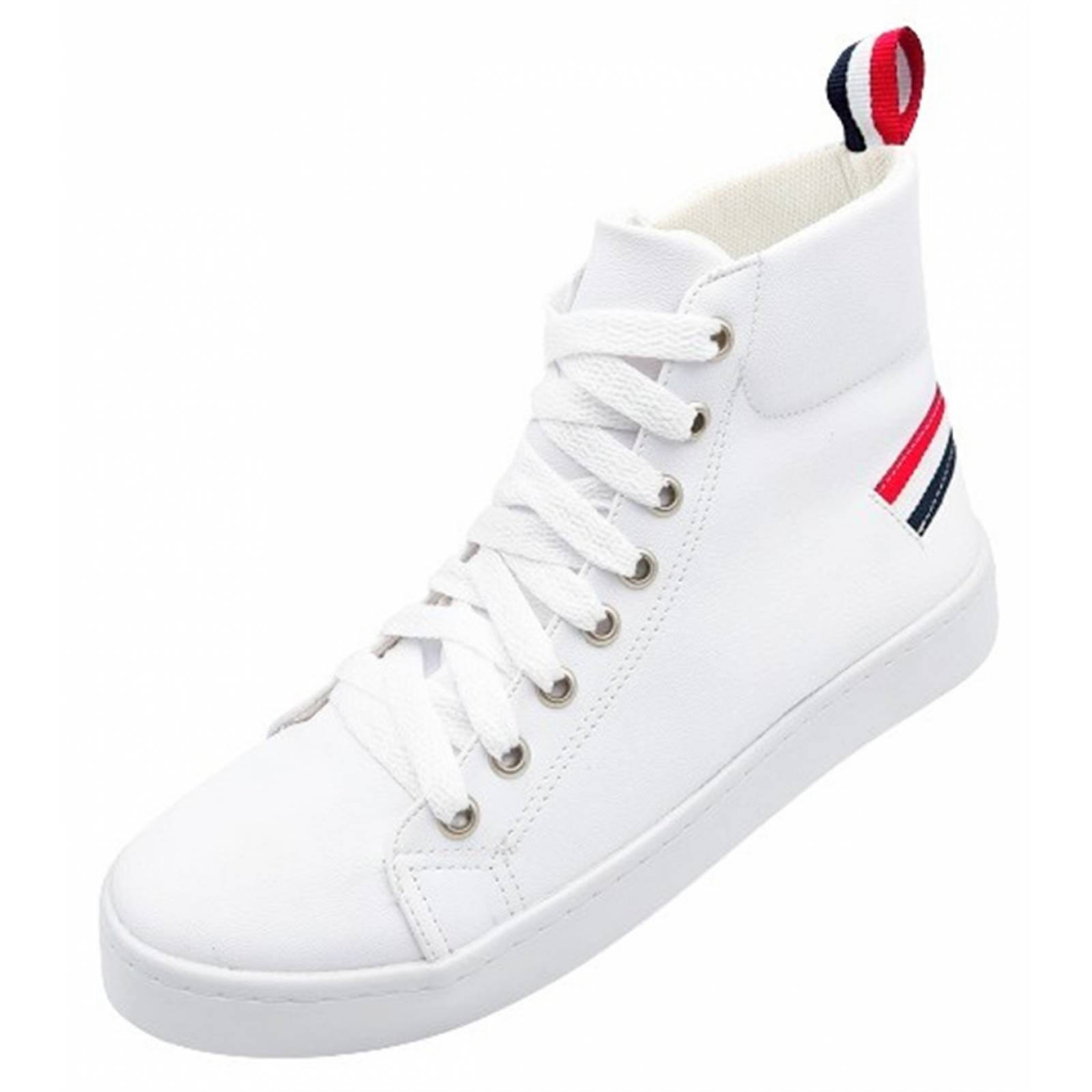 Tenis Bota Niño Juvenil Tomy Casual Clásico 700-BT Blancos