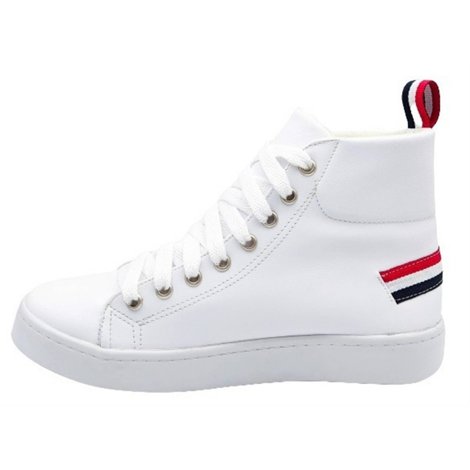 Tenis Bota Niño Juvenil Tomy Casual Clásico 700-BT Blancos