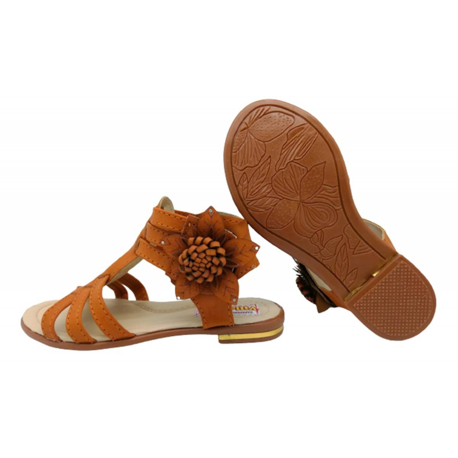 Sandalia Huarache Niña Mujer Playa Gladiador Romano Miel