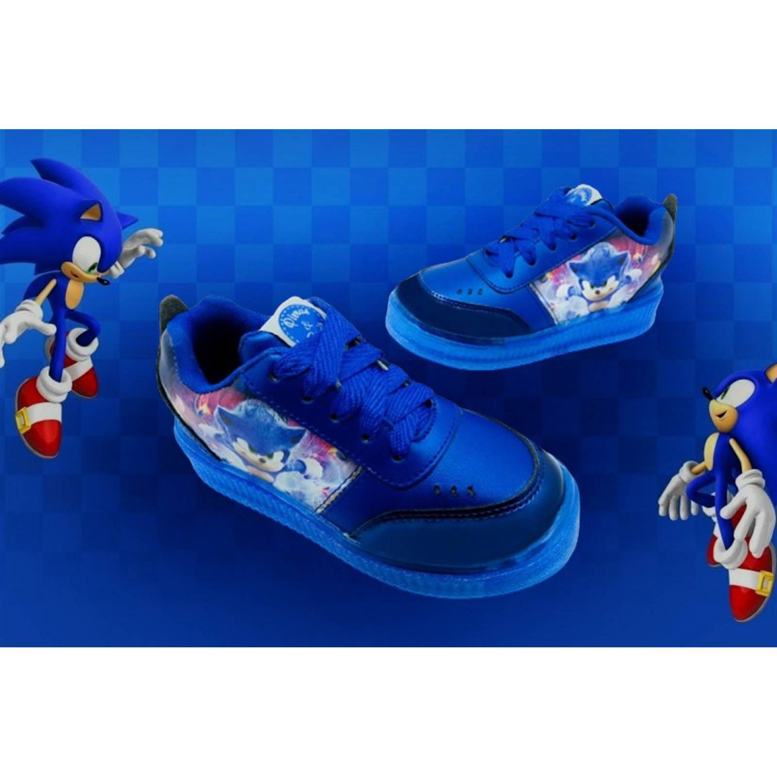 Tenis Niño Sonic Luces Led The Hedgehog Juego 770-RS Azul (12.0 - 21.0)