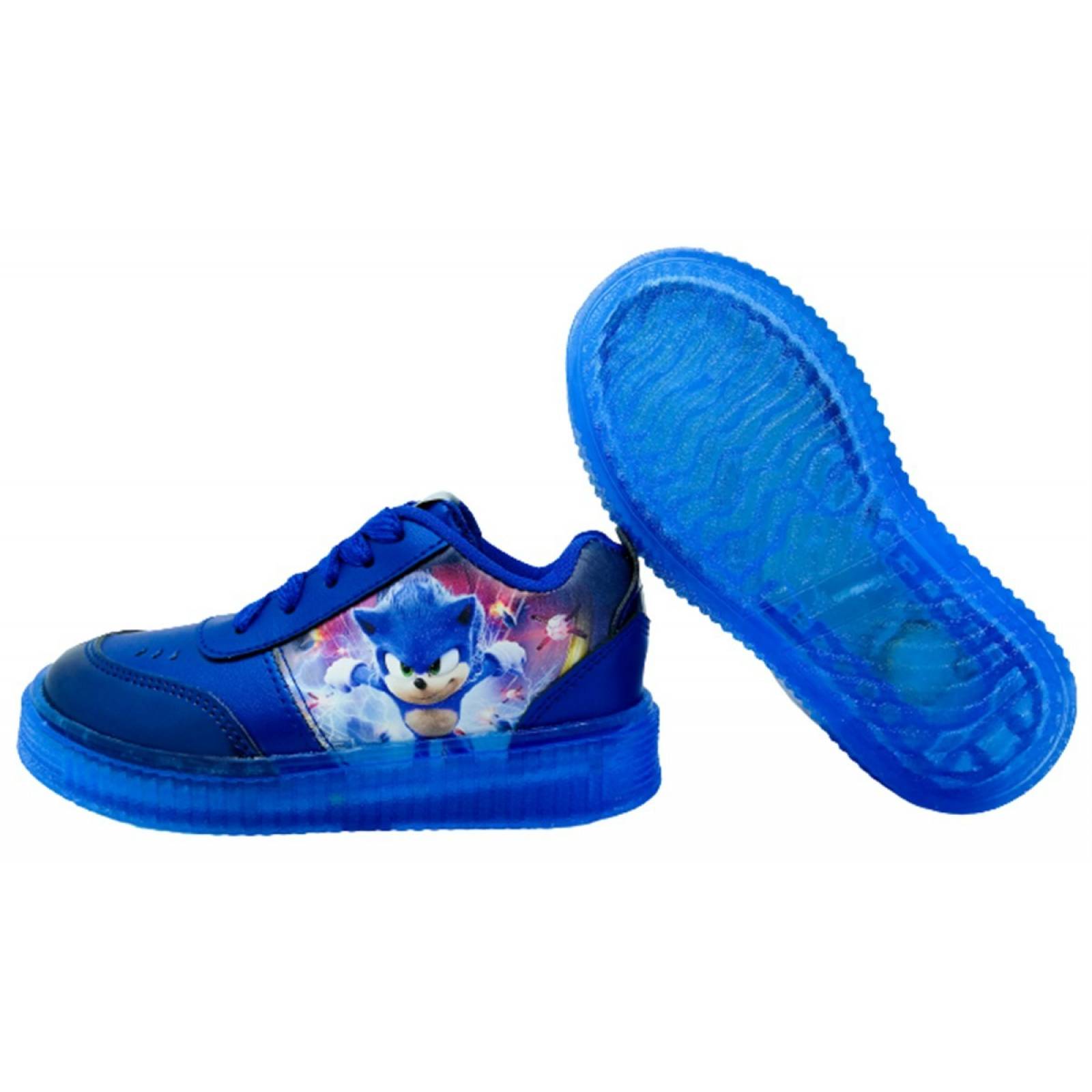 Tenis Niño Sonic Luces Led The Hedgehog Juego 770-RS Azul (12.0 - 21.0)