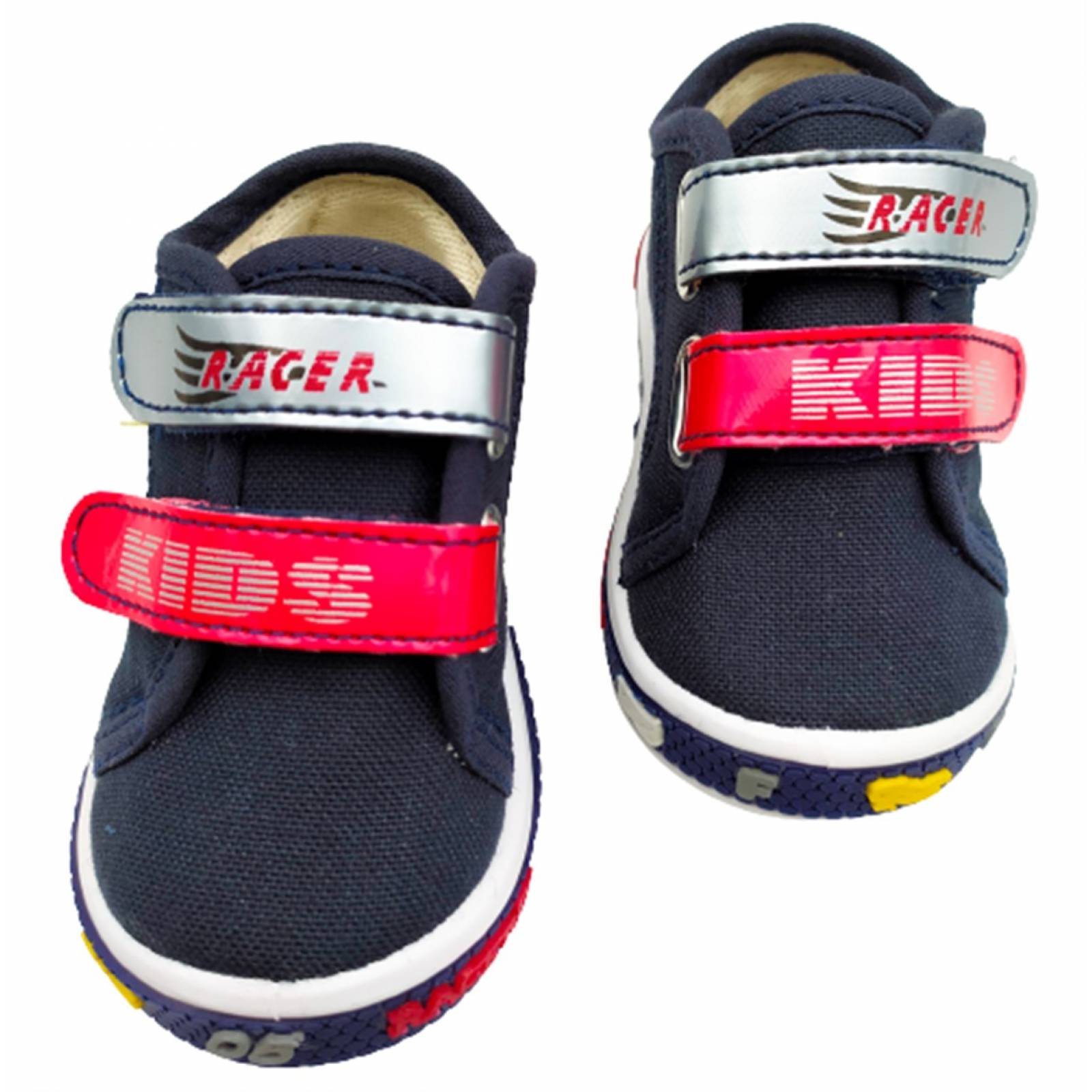 Tenis Niño Kids Vane Cómodo Lona Casuales 653-MR Marino Rojo (12.0 - 21.0)