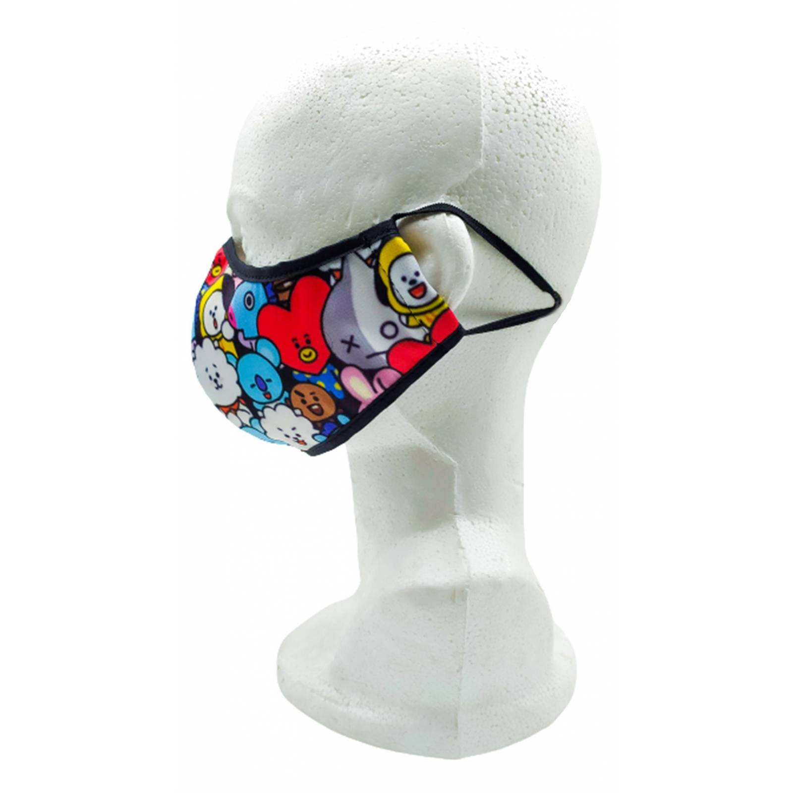 Cubrebocas Juvenil K-pop Tapabocas BTS Moda BT21-CB-N Negro