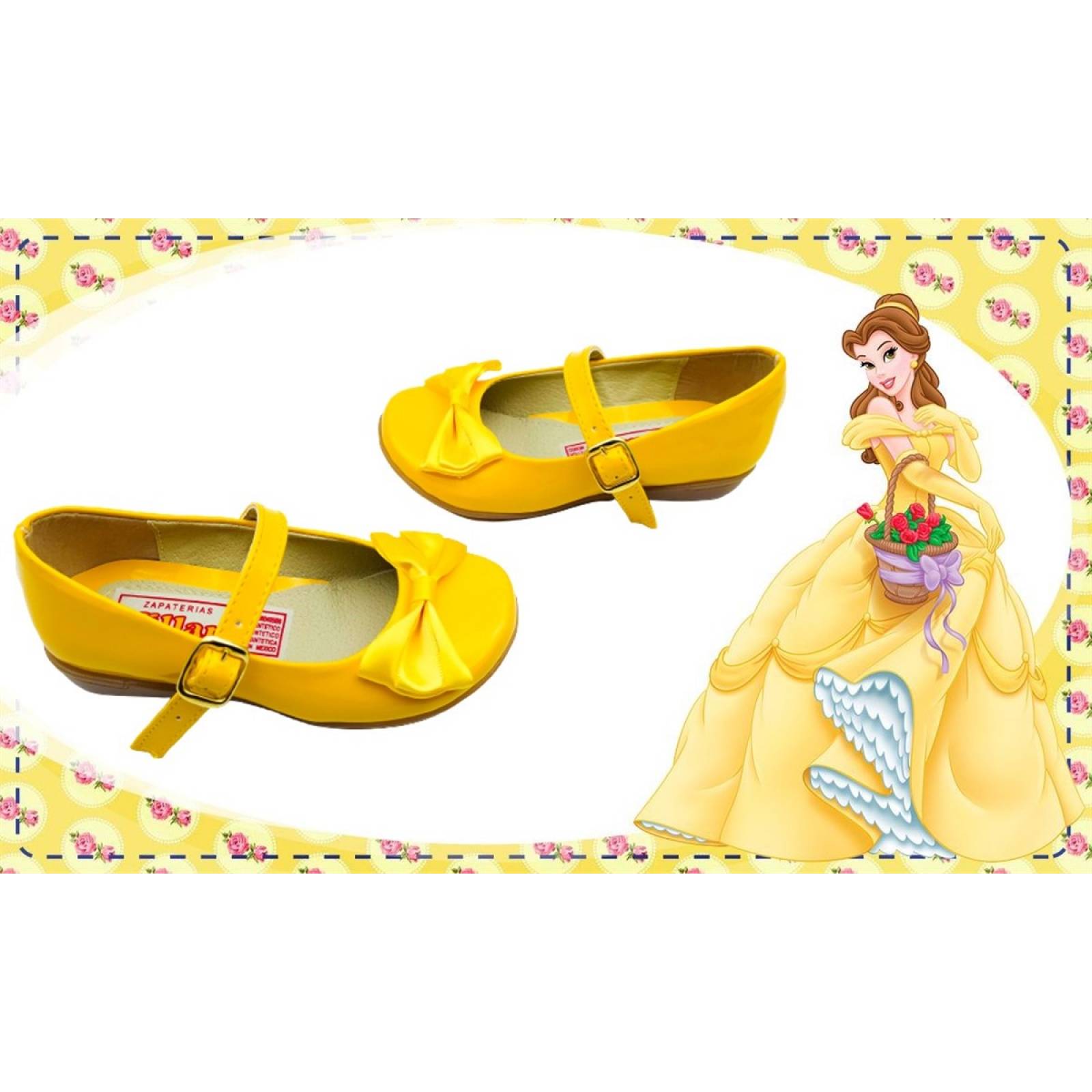 Zapato Niña Princesa Bella Zapatilla Amarillo 03-AA 22 al 26