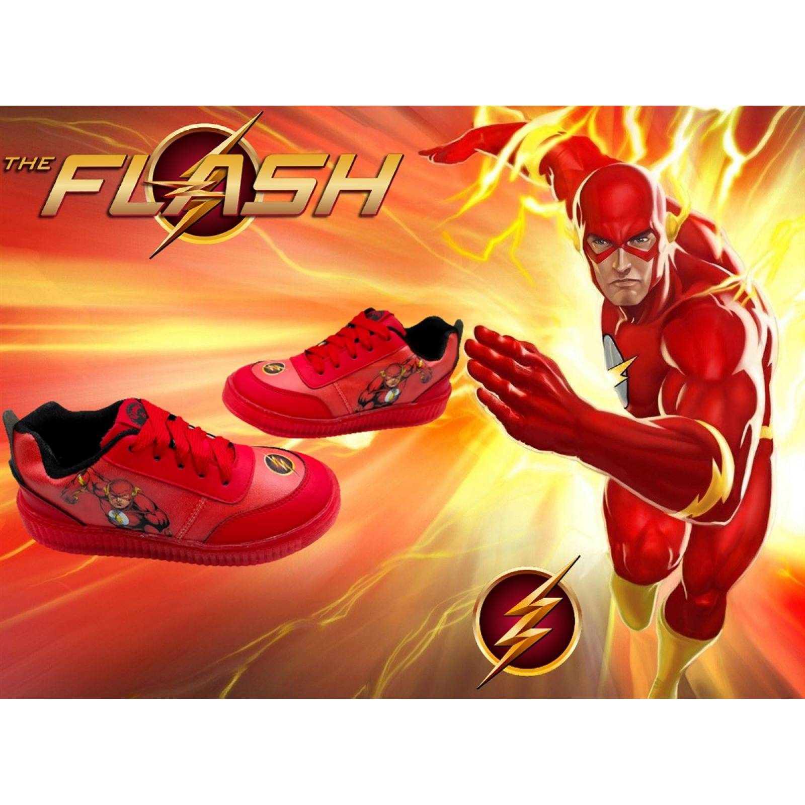 Tenis Cómics Niño Flash Superhéroe Clásicos 770-rf (12.0 - 21.0)