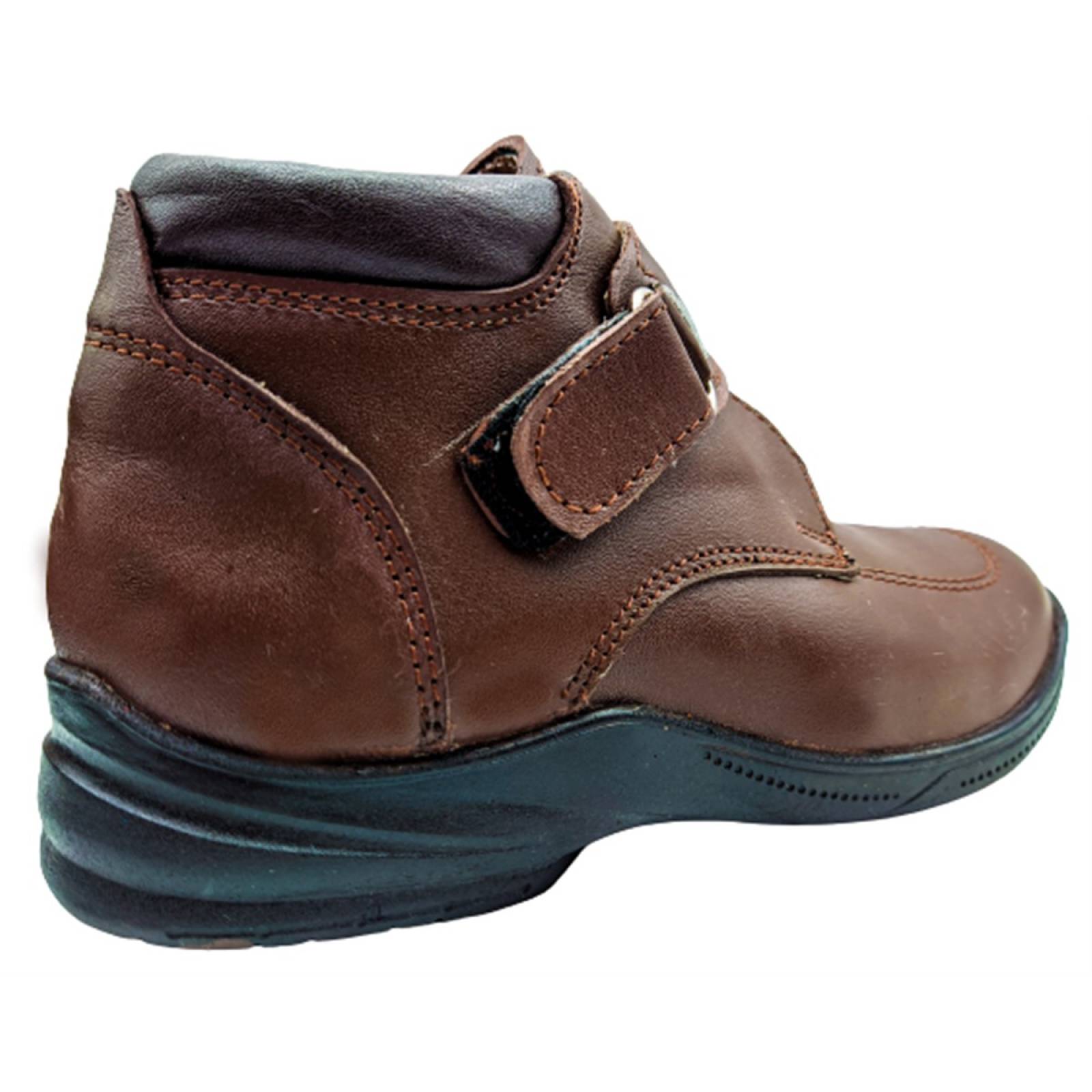 Zapato Bota Escolar Café Niño 100% Piel Vestir 1022 18/21 (15.0 - 17.0)