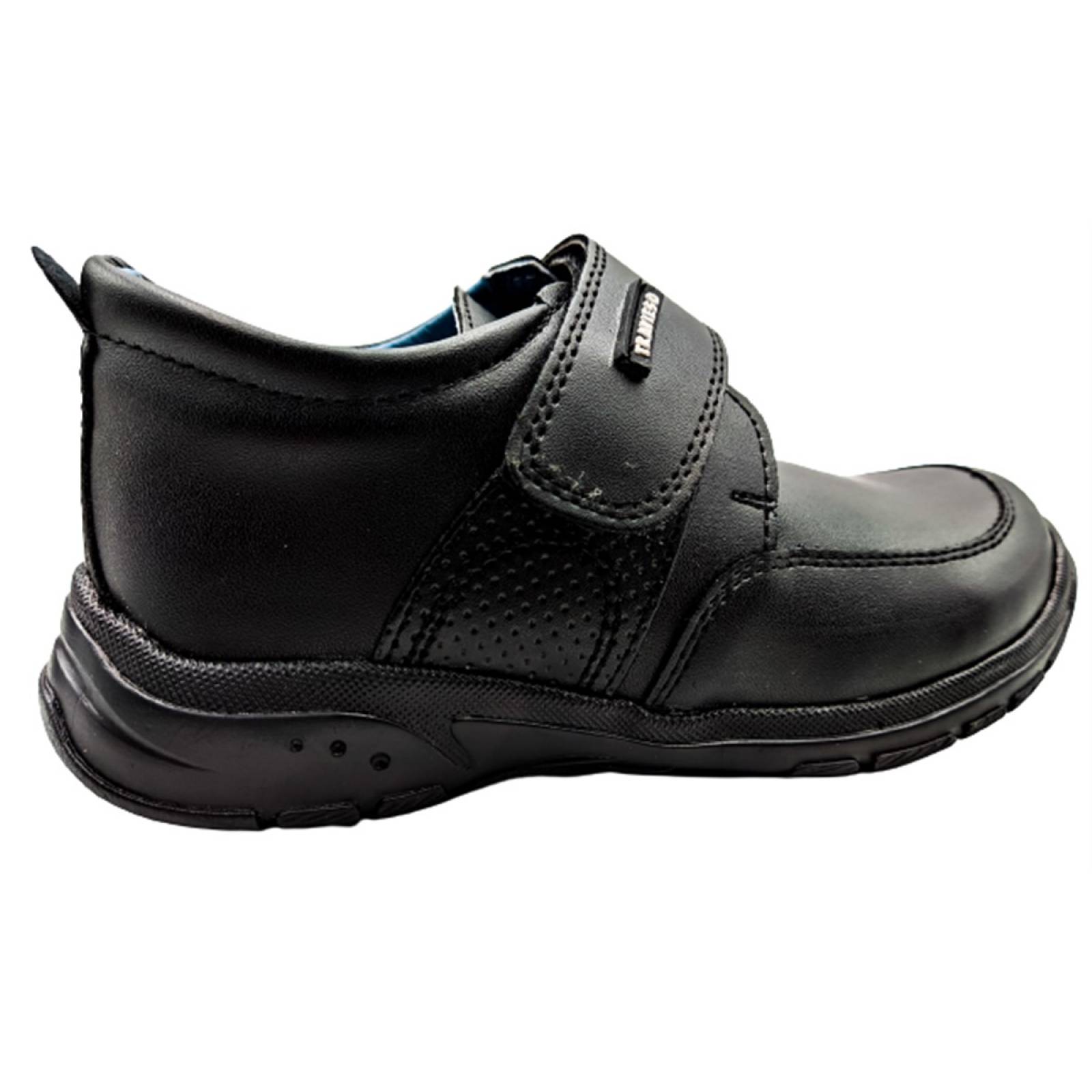 Zapato Escolar Niño Infantil Casual Velcro 006 Negro 18-21.5 (15.0 - 21.5)