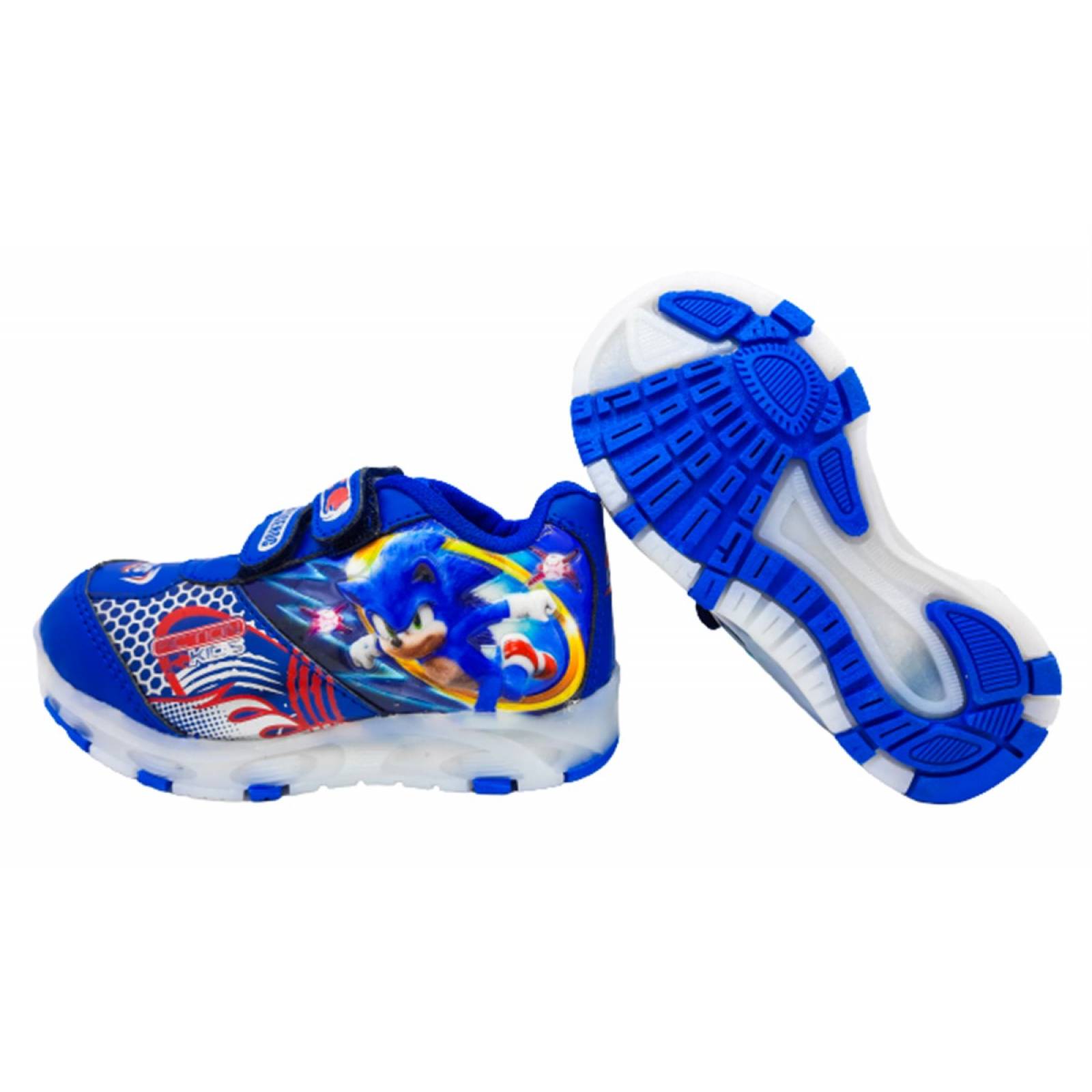 Tenis Niños Sonic Luces Leds The Hedgehog Juego 779-AR Azul (12.0 - 21.5).