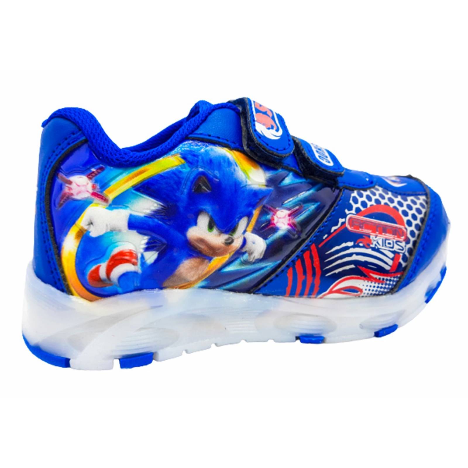 Tenis Niños Sonic Luces Leds The Hedgehog Juego 779-AR Azul (12.0 - 21.5).