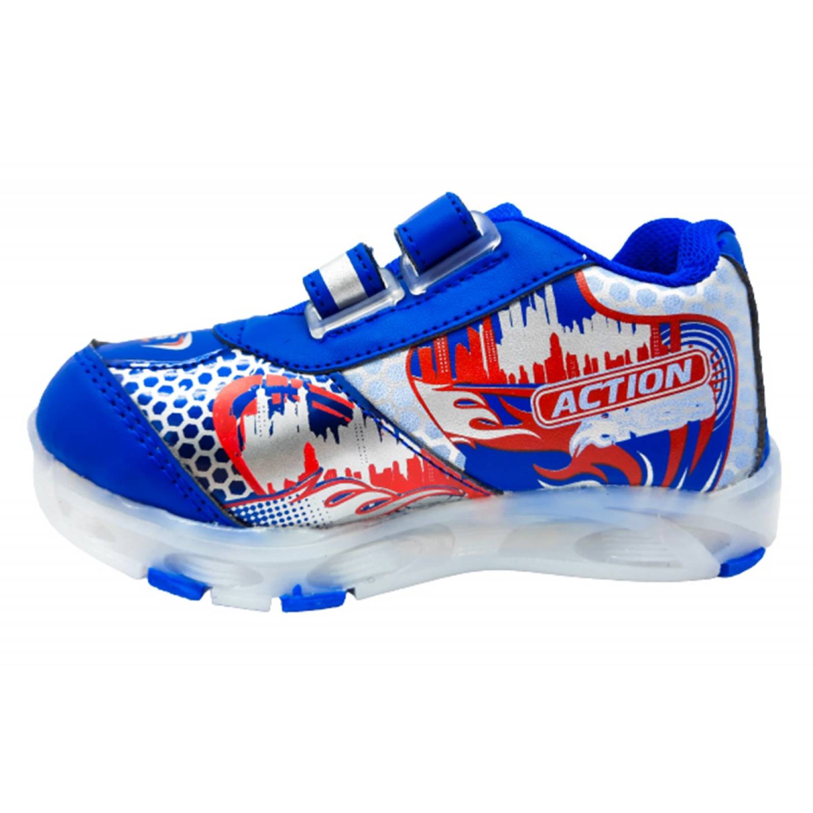 Tenis Niños Sonic Luces Leds The Hedgehog Juego 779-AR Azul (12.0 - 21.5).