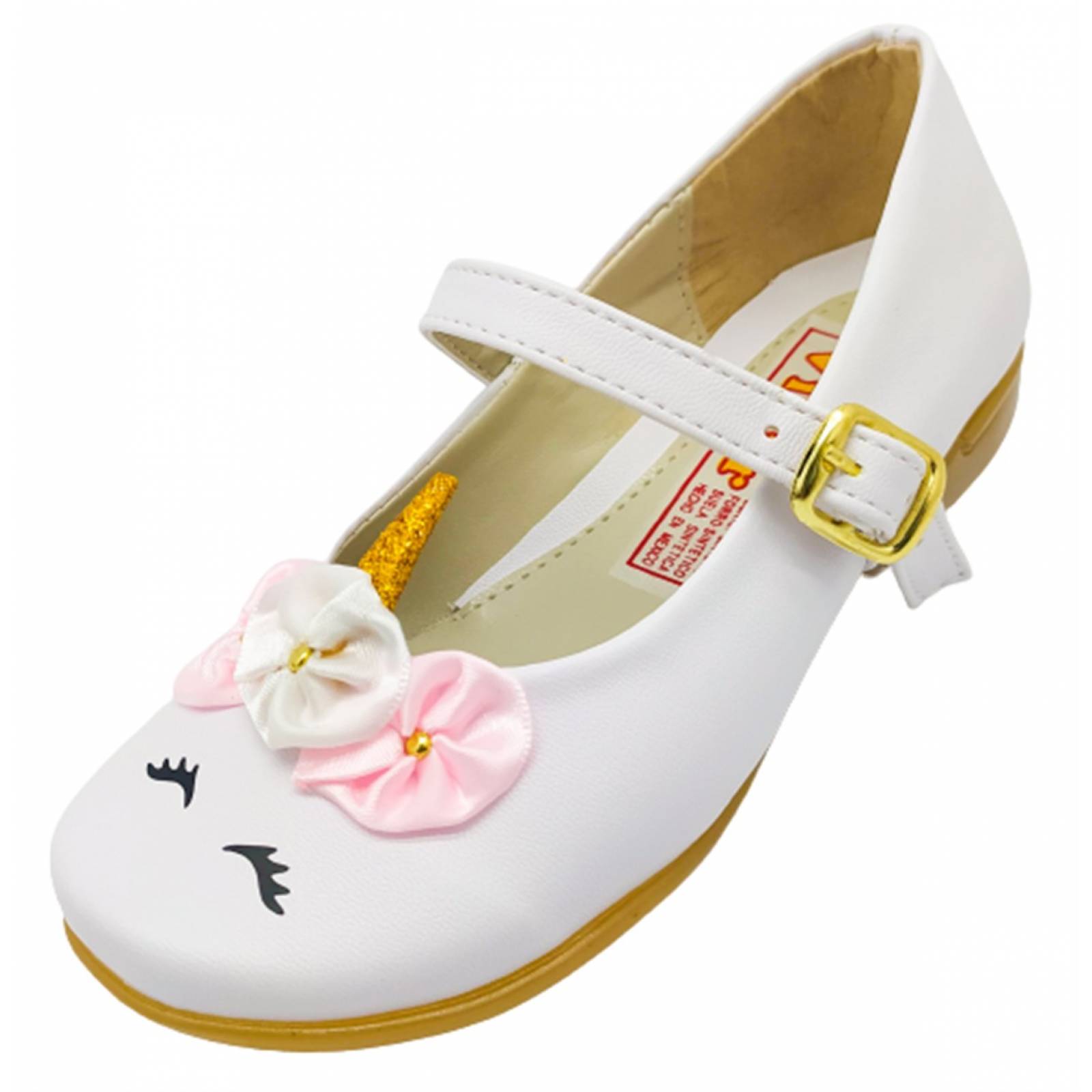 Zapato Niña Zapatillas Unicornio Princesa 01 Blanco 22 al 26