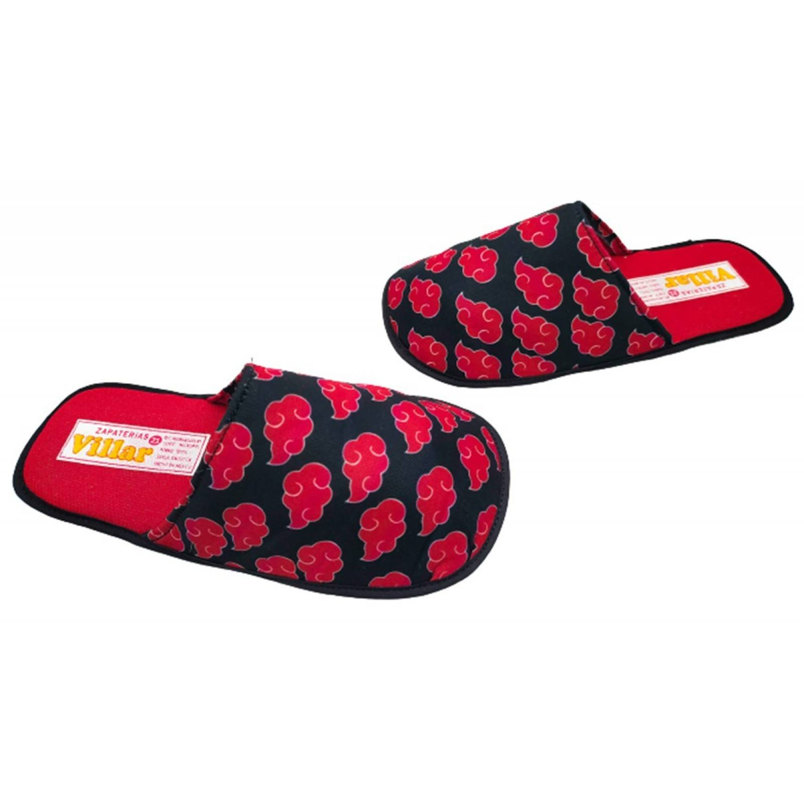 Pantufla Naruto Shipuden Manga Anime Akatsuki Juvenil 501-NR.