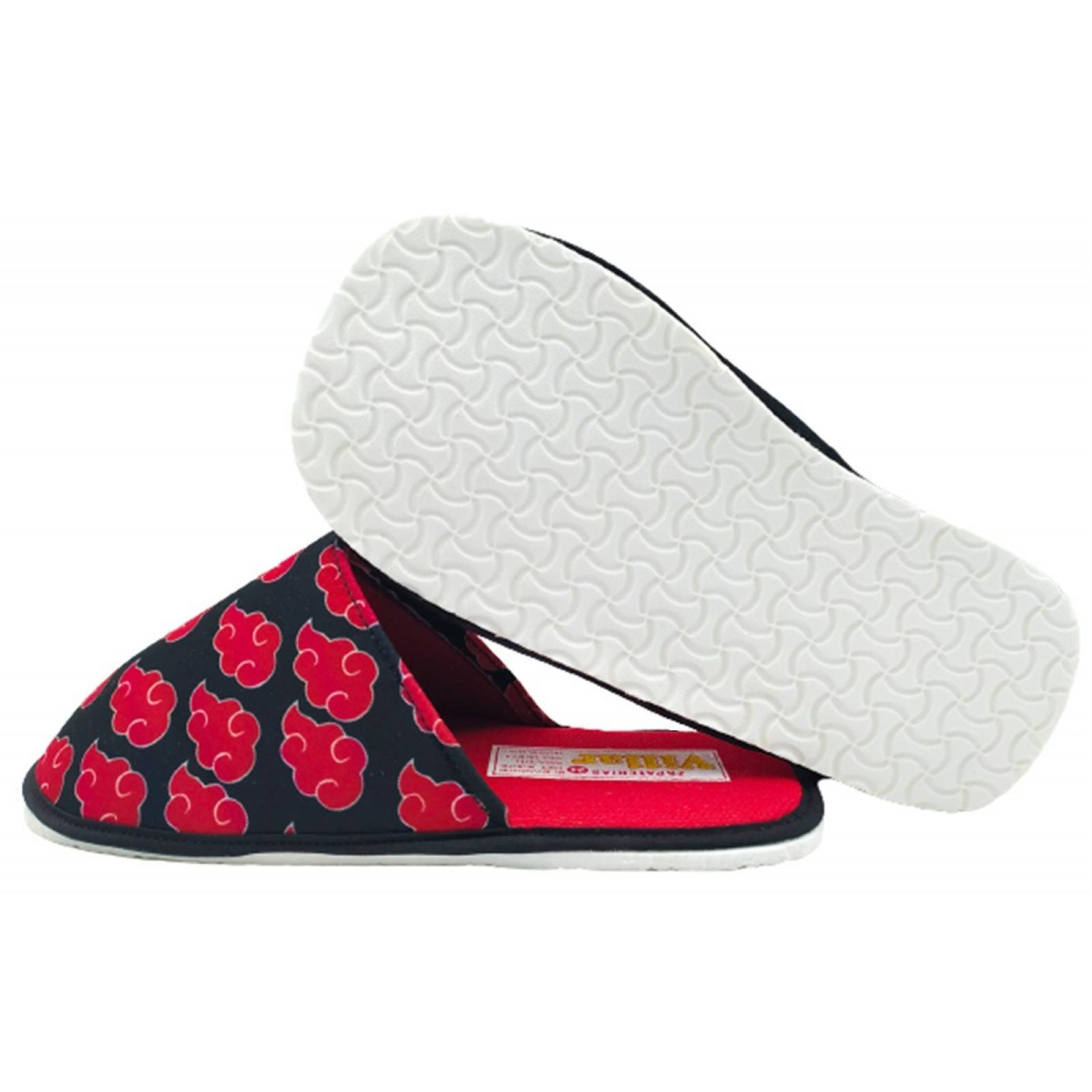 Pantufla Naruto Shipuden Manga Anime Akatsuki Juvenil 501-NR.