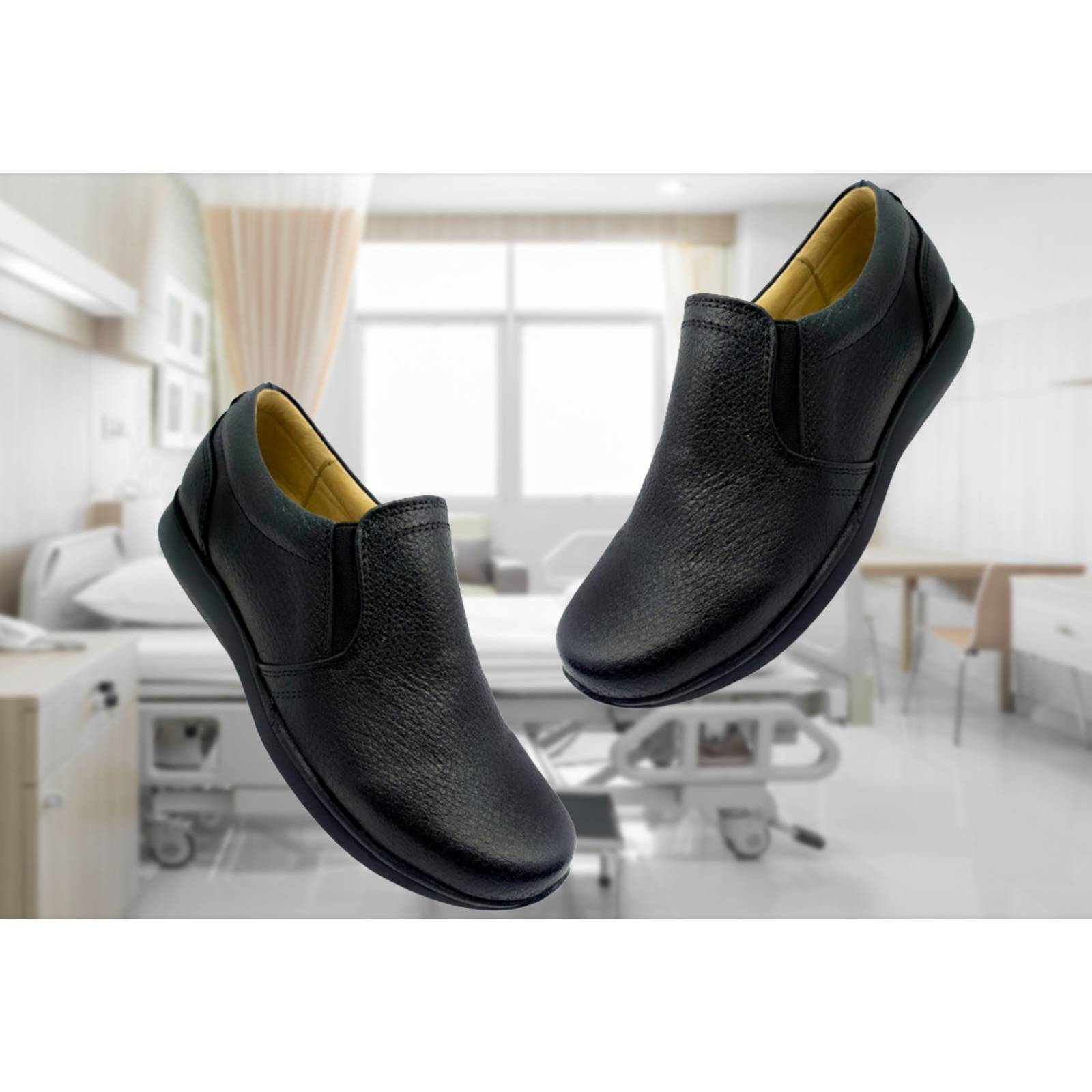 Zapato Médico Enfermera Clínico Chef Cómodos 100% Piel 424-N