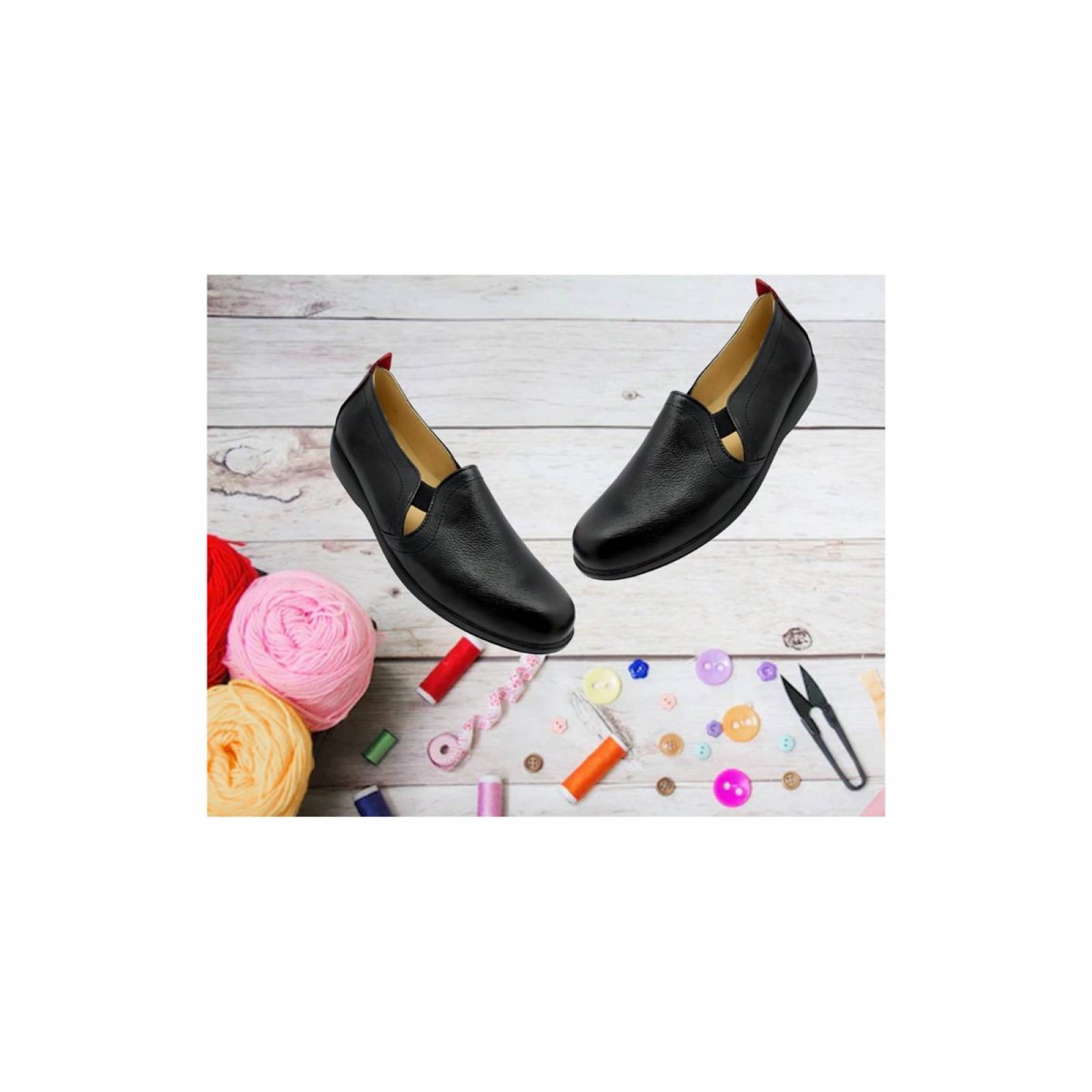 Zapatos Cómodos Dama Pie Diabético Juanetes 100% Piel 902-N