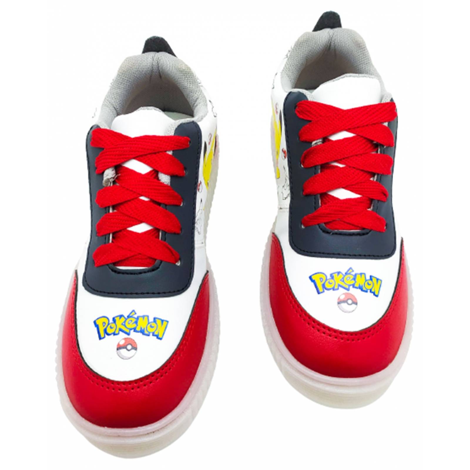 Tenis Pokemon Pikachu Niño Luces Leds Comodos 770-BOR 22-26.
