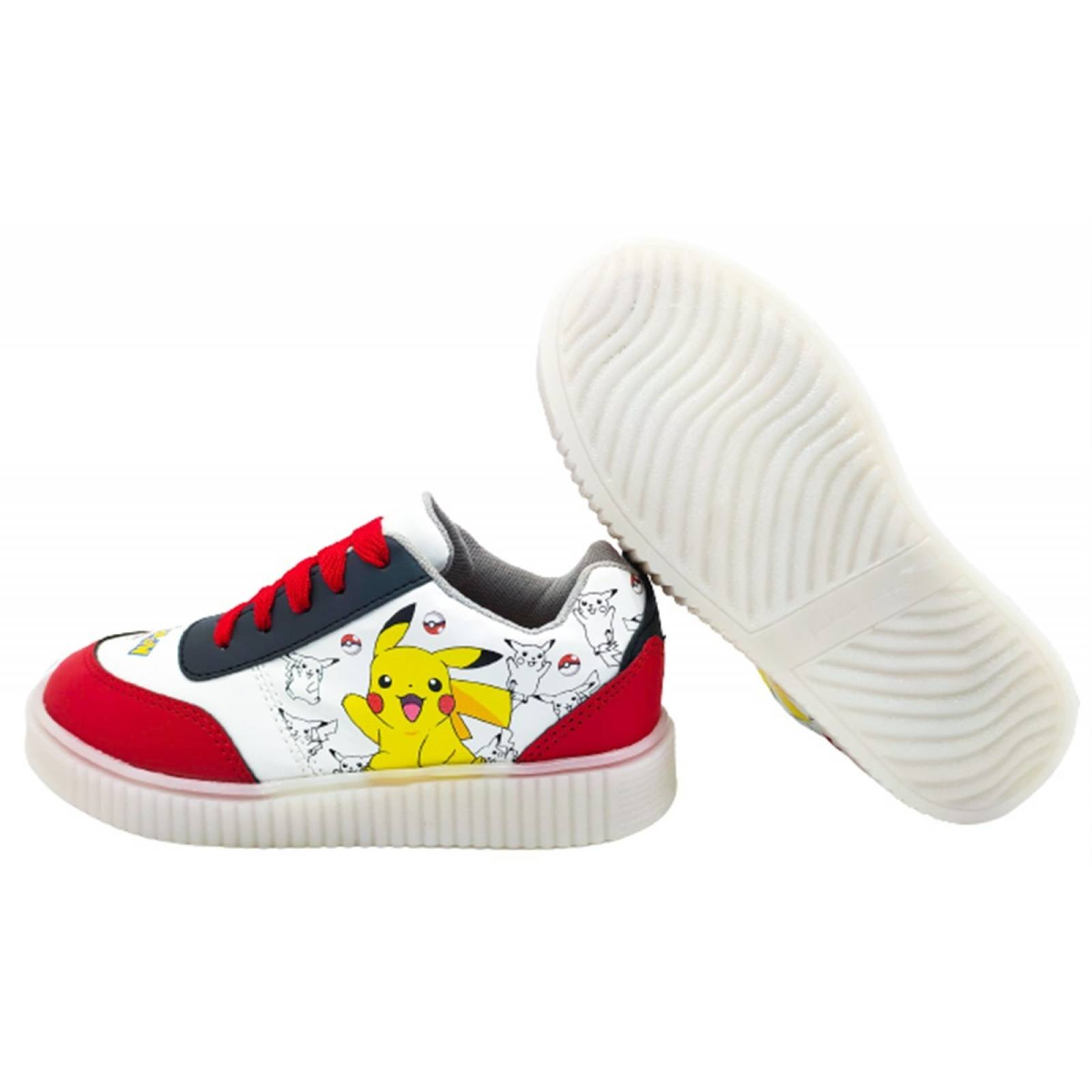 Tenis Pokemon Pikachu Niño Luces Leds Comodos 770-BOR 22-26.