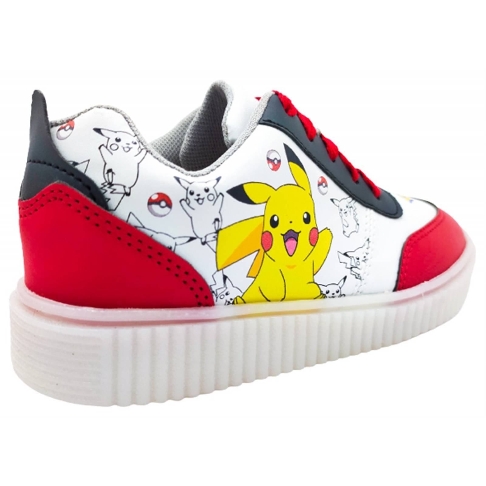 Tenis Pokemon Pikachu Niño Luces Leds Comodos 770-BOR 22-26.