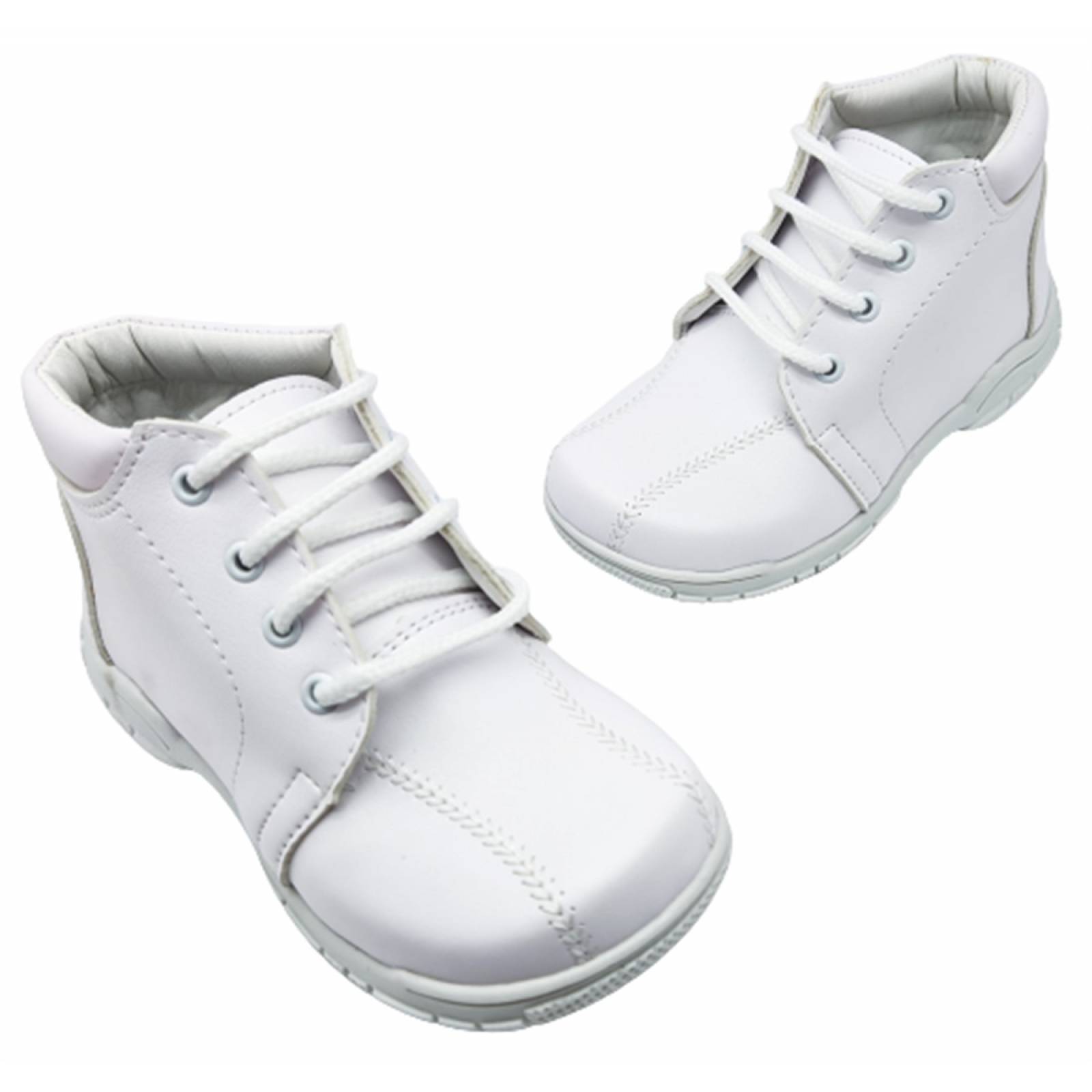 Zapato Bota Bautizo Bebé Niño Vestir 409-312 Blanco 15/17.5 (12.0 - 14.5)