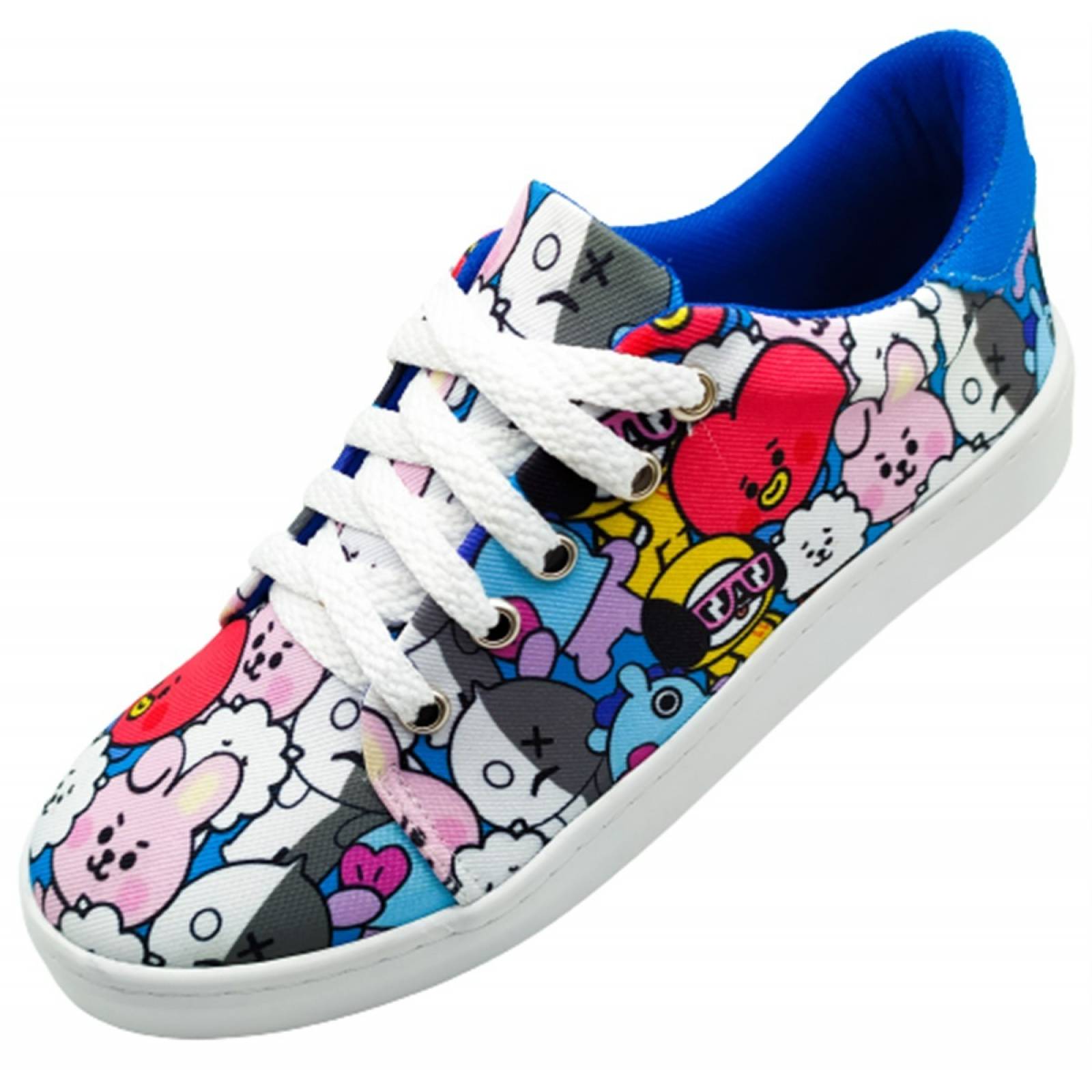 Tenis BT21 Niñas Personajes K-pop Agujeta Clásicos 422 BTS