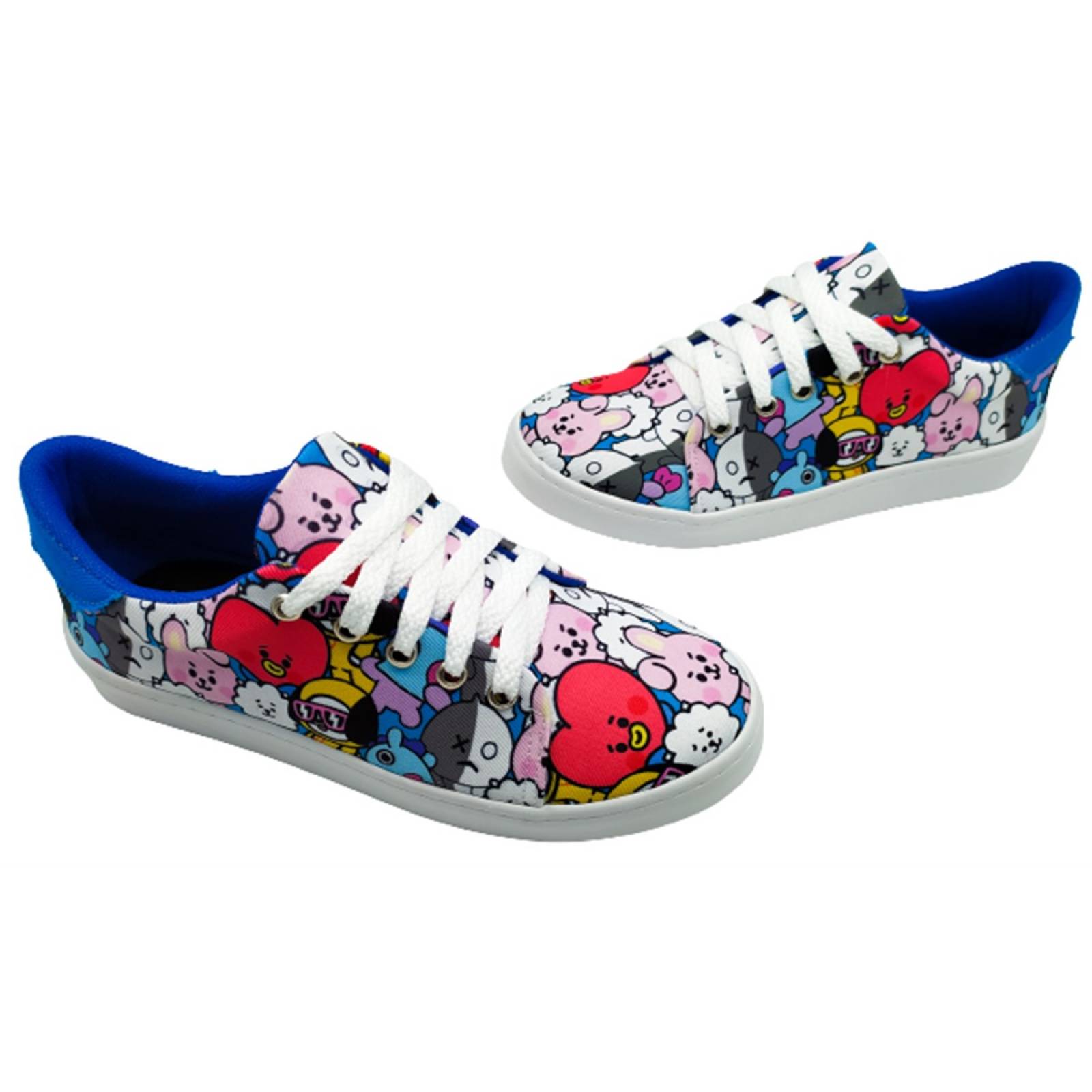 Tenis BT21 Niñas Personajes K-pop Agujeta Clásicos 422 BTS