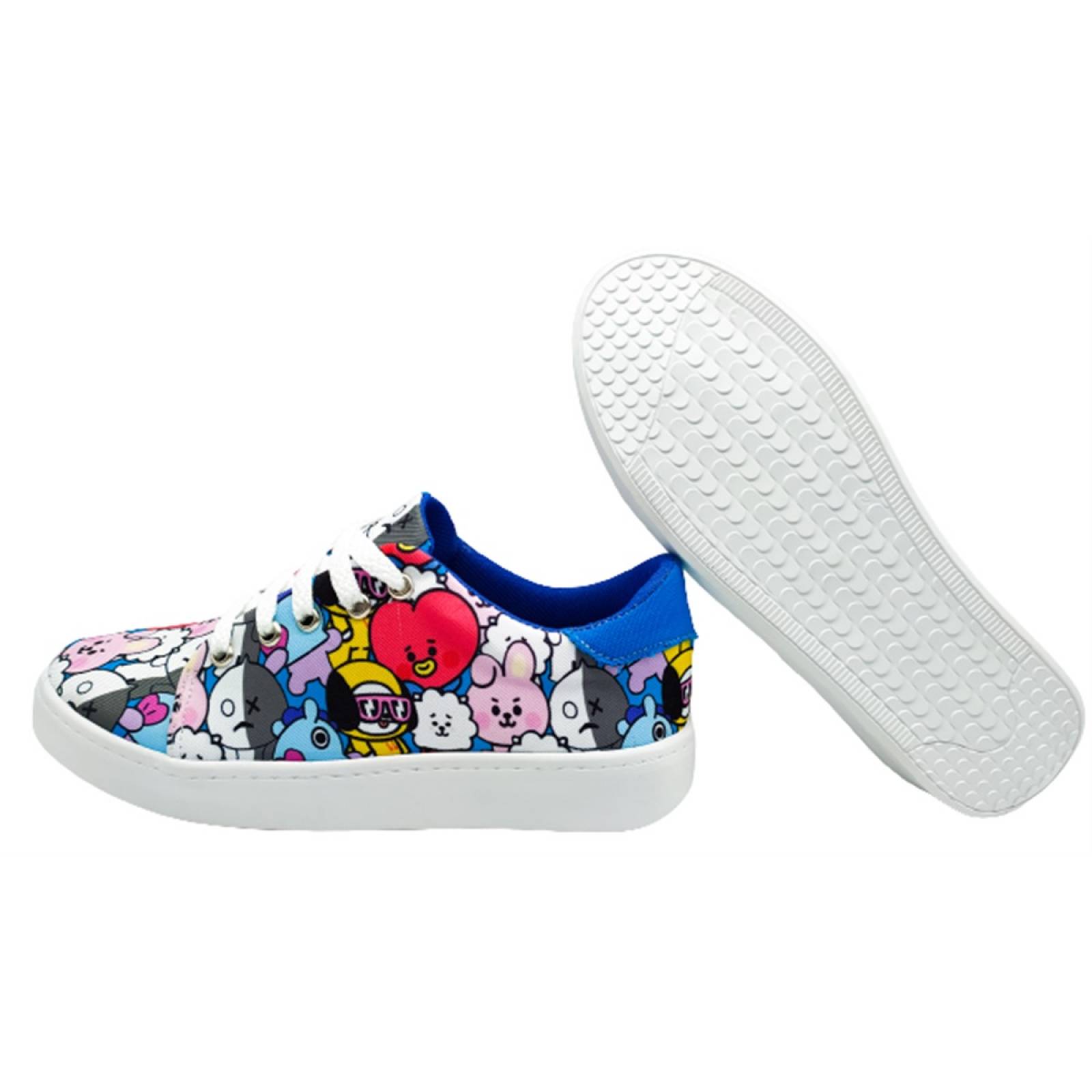 Tenis BT21 Niñas Personajes K-pop Agujeta Clásicos 422 BTS