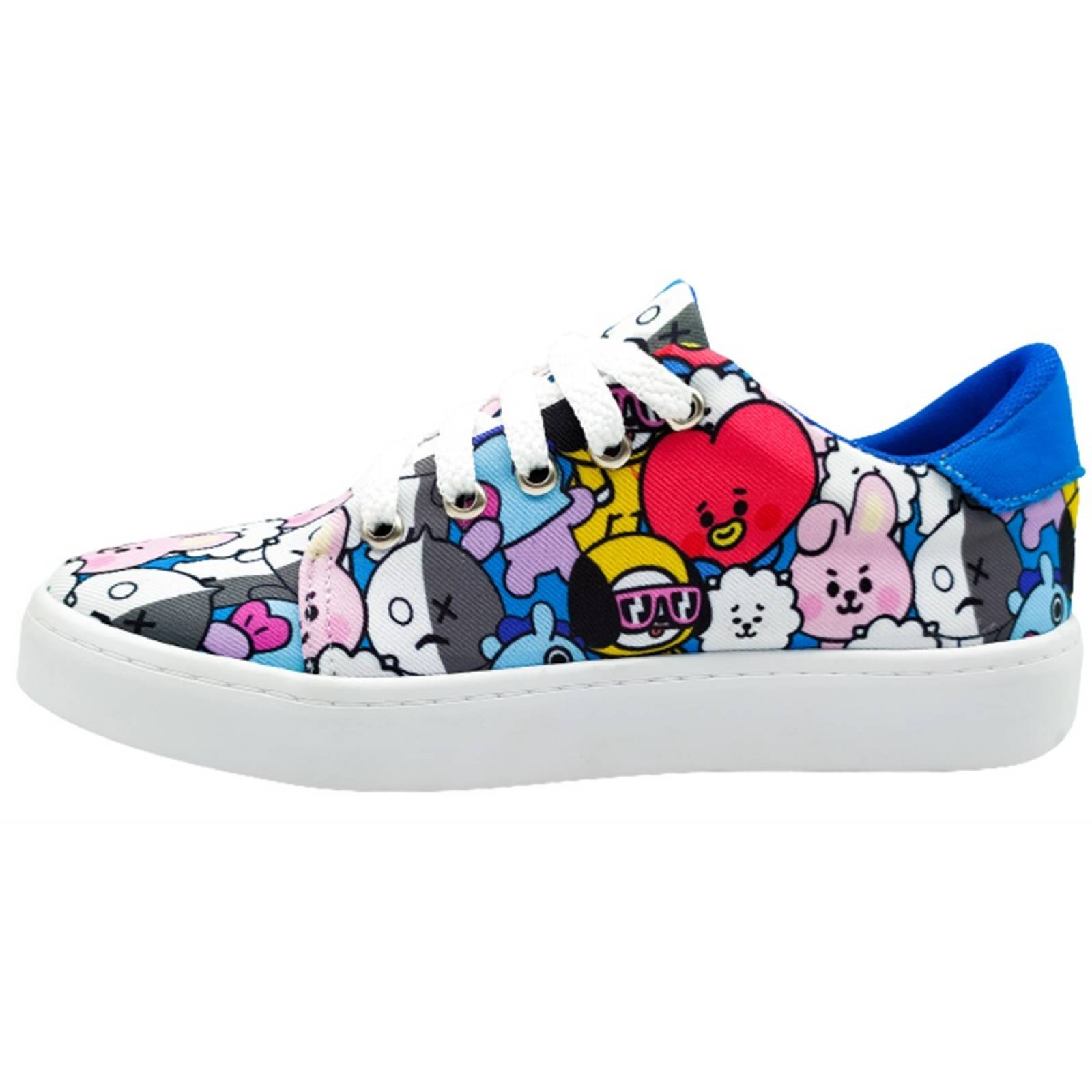 Tenis BT21 Niñas Personajes K-pop Agujeta Clásicos 422 BTS