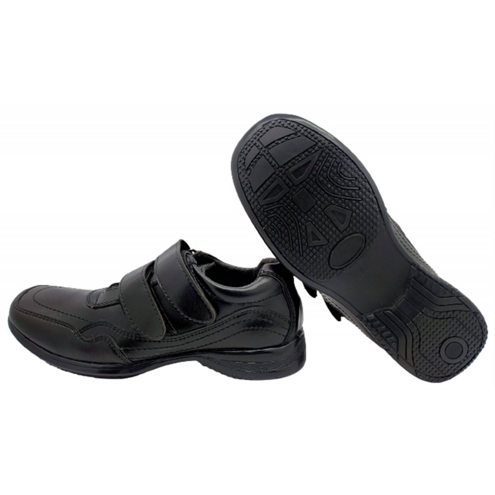 Zapato Niños Escolares Velcro Vestir Cómodos Elegantes 120-N (12.0 - 21.5)