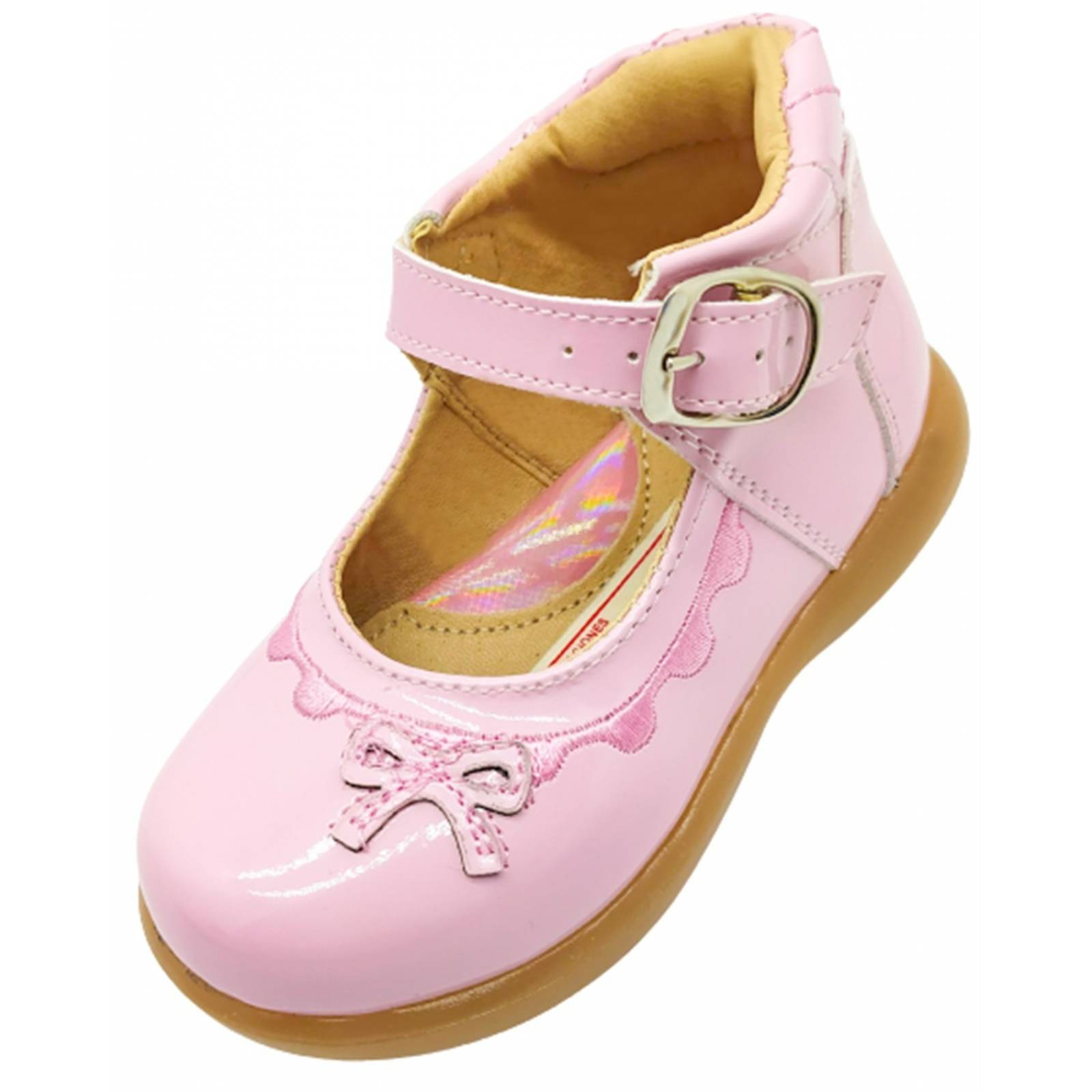 Zapato Niña Bota Arco Soporte Charol Rosa Casuales 81-468-CR (12.0 - 17.5)