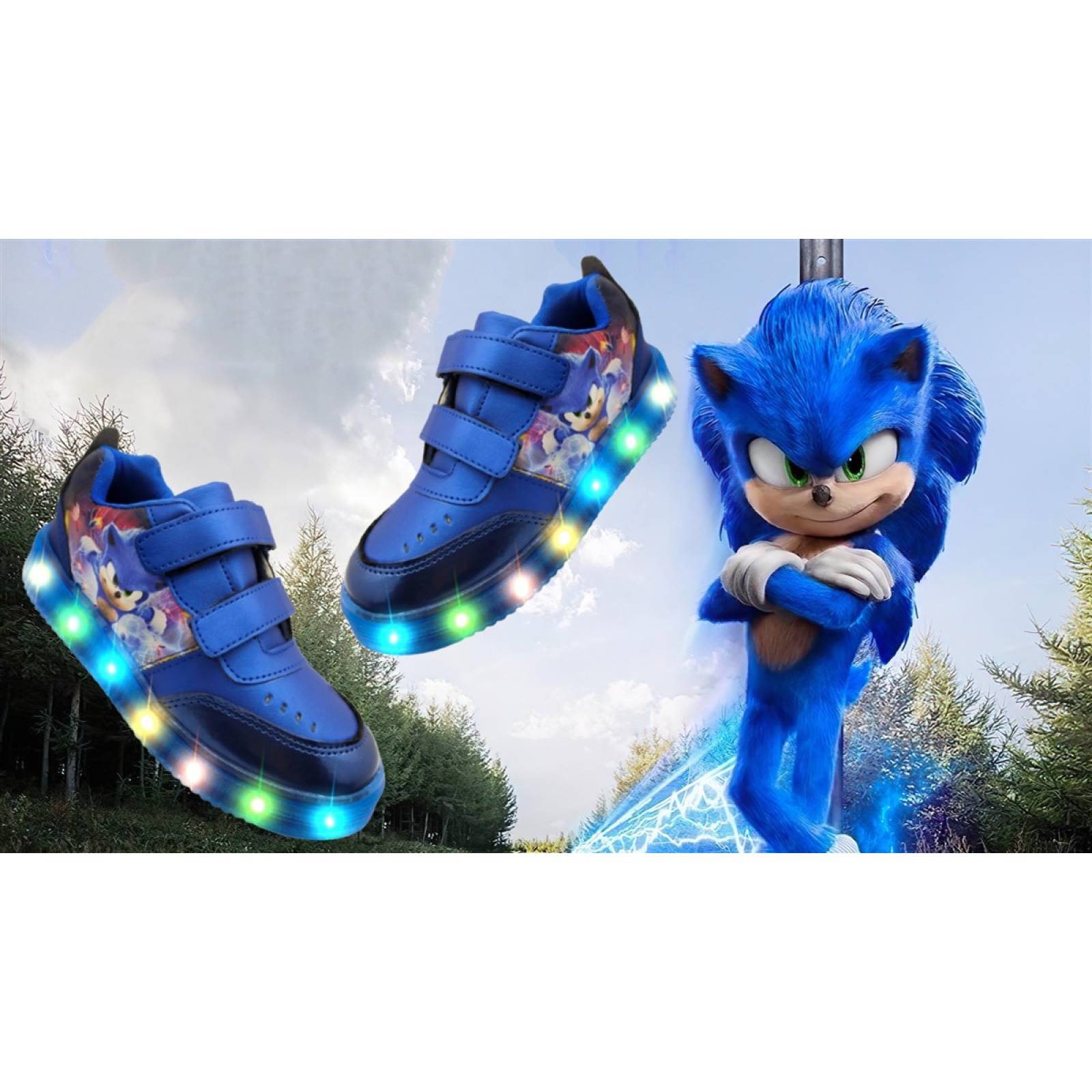 Tenis Niño Sonic Luces Leds The Hedgehog Juego 780-rs 22-26