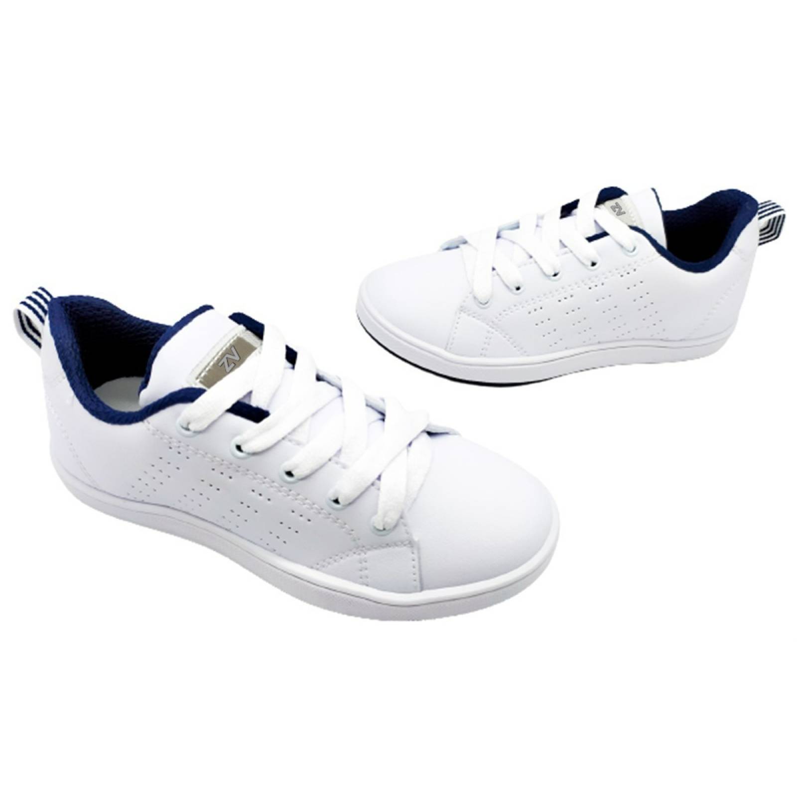 Tenis Niño Escolares Blancos Arco Ortopédico 250-bm 22 al 30