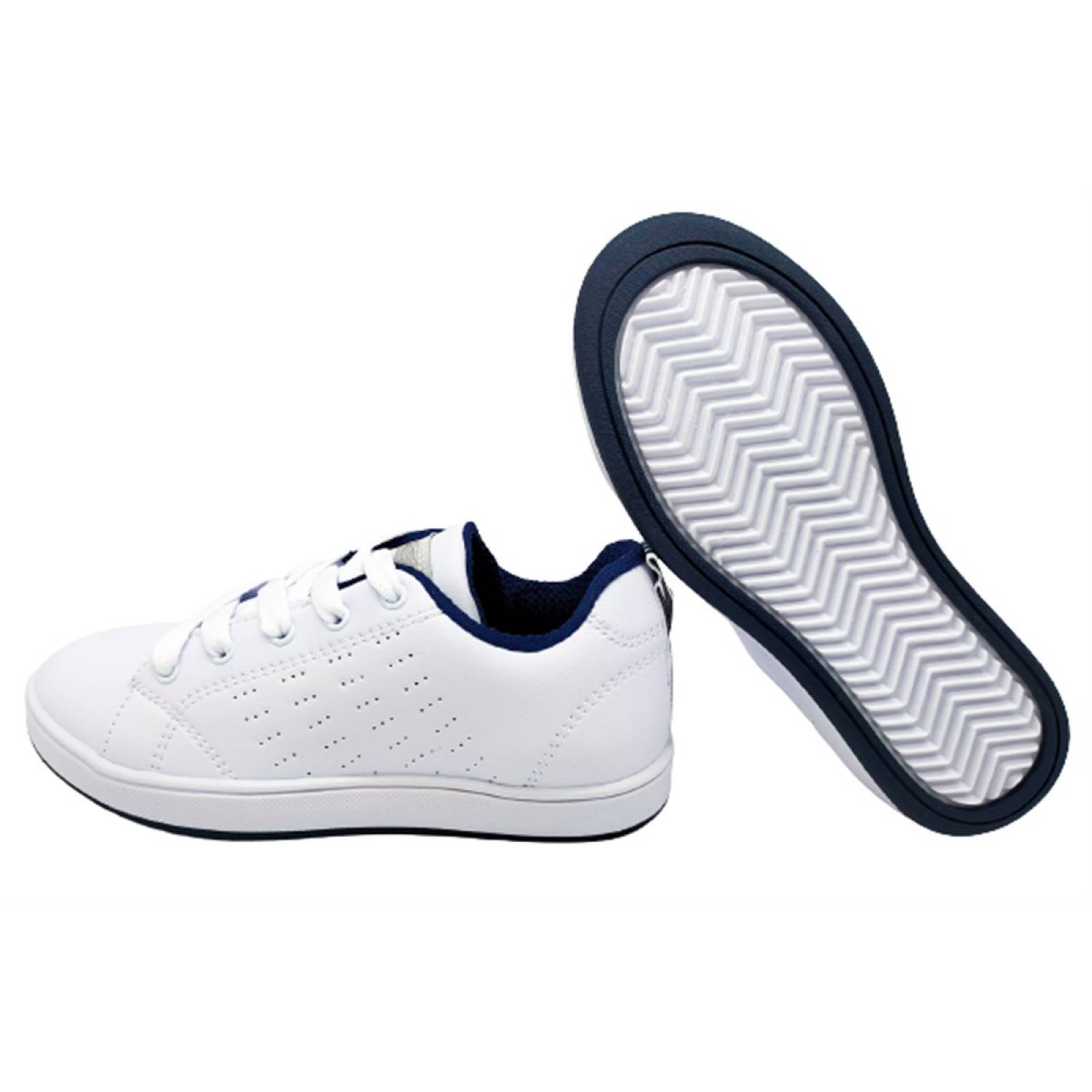 Tenis Niño Escolares Blancos Arco Ortopédico 250-bm 22 al 30