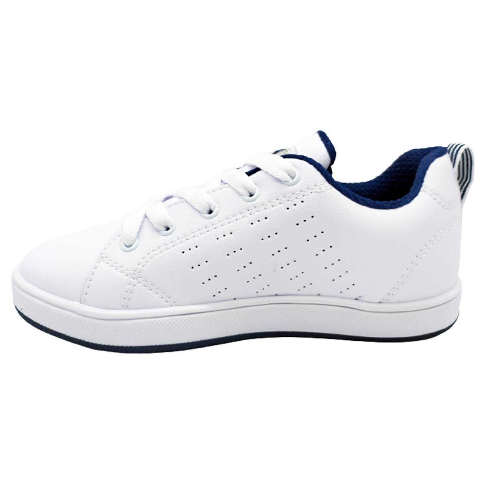 Tenis Niño Escolares Blancos Arco Ortopédico 250-bm 22 al 30