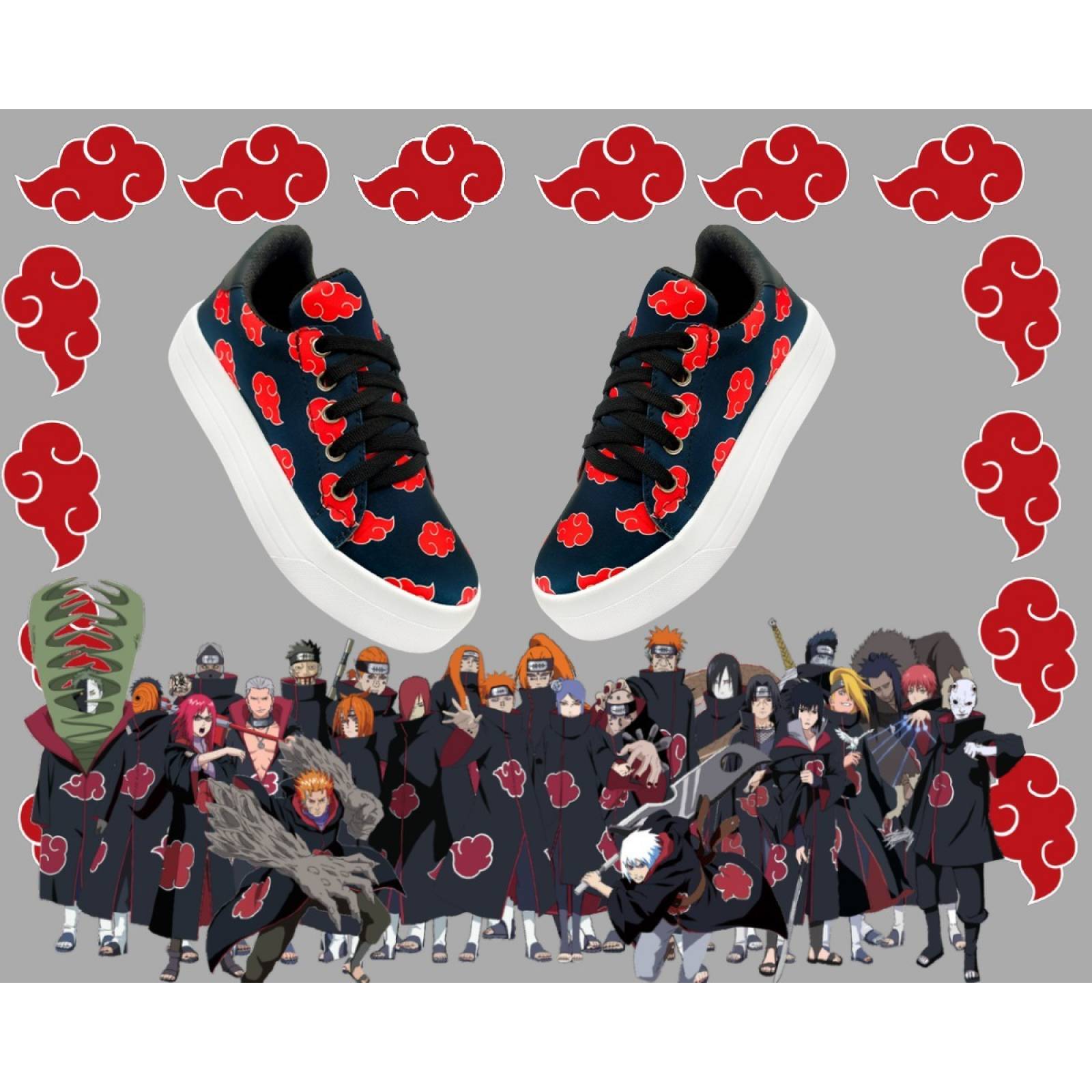 Tenis Naruto Shippuden Manga Anime Agujeta Juvenil 425-2-nn