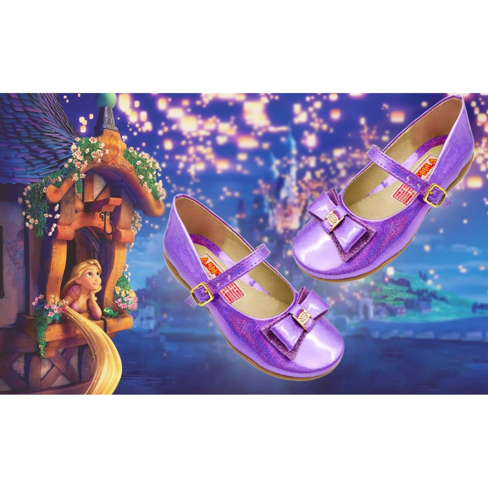 Zapato Niña Princesa Zapatillas Moño Modernas 253-ll (12.0 - 21.5).