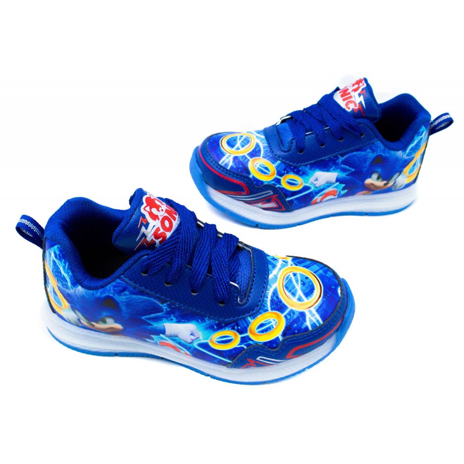 Tenis Niños Sonic The Hedgehog Luces Leds Juego Azul 819-AR (12.0 - 21.5).