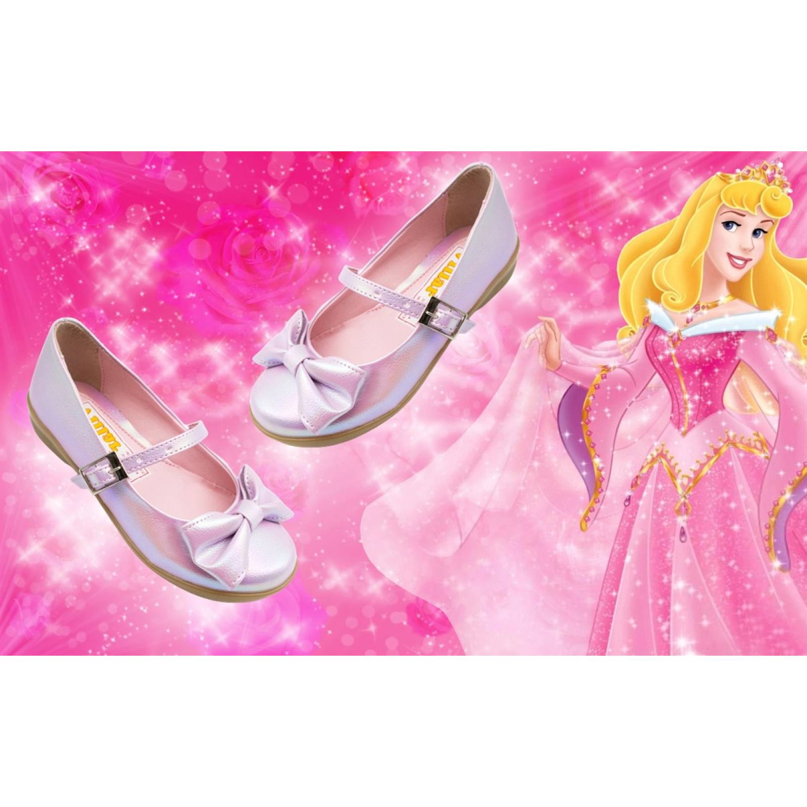 Zapato Princesa Bella Durmiente Aurora Casuales 1092-R 22-26