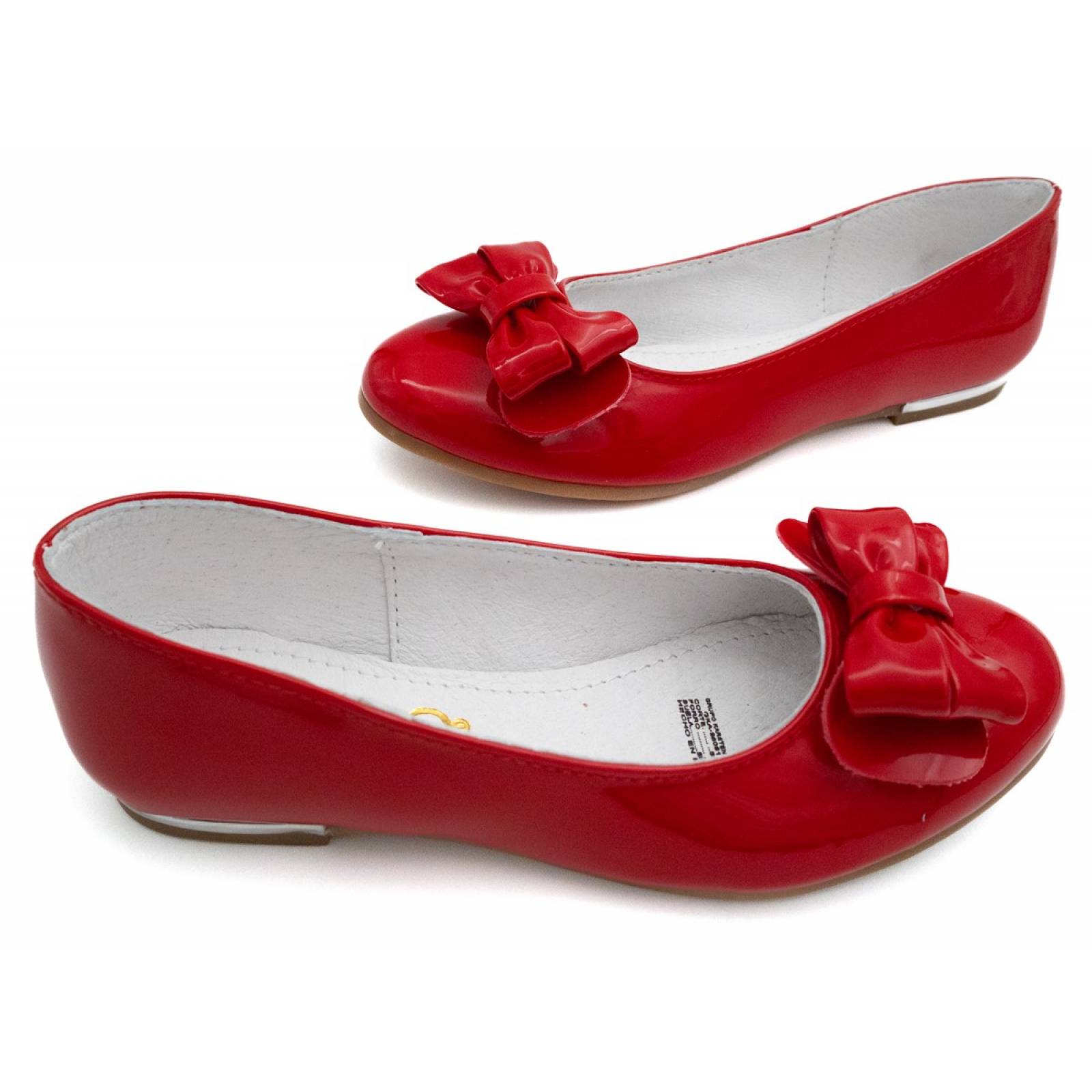 Zapato Balerina Chabelo Niñas Charol Rojo 82302-4-C 21.5-26