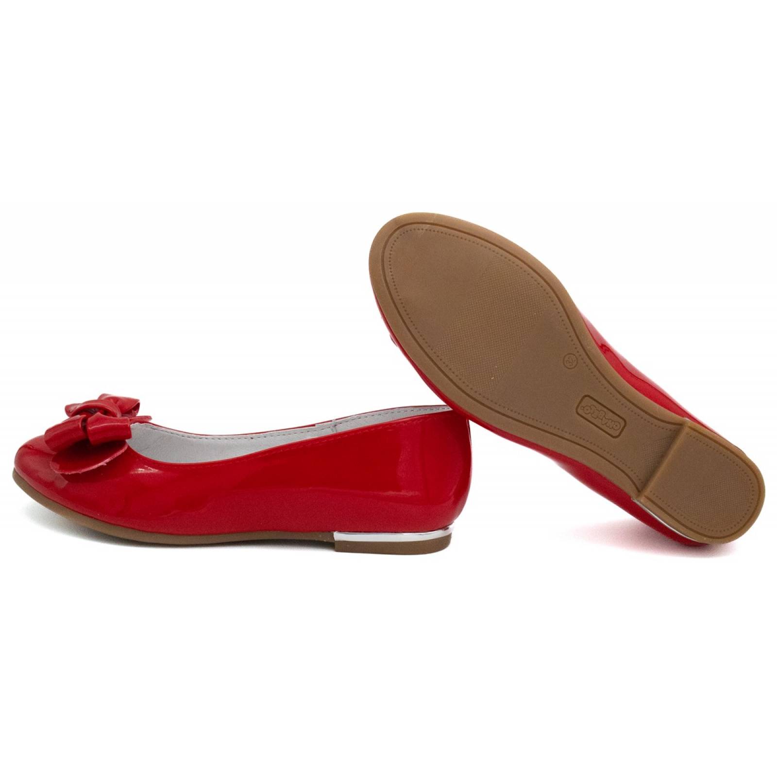 Zapato Balerina Chabelo Niñas Charol Rojo 82302-4-C 21.5-26