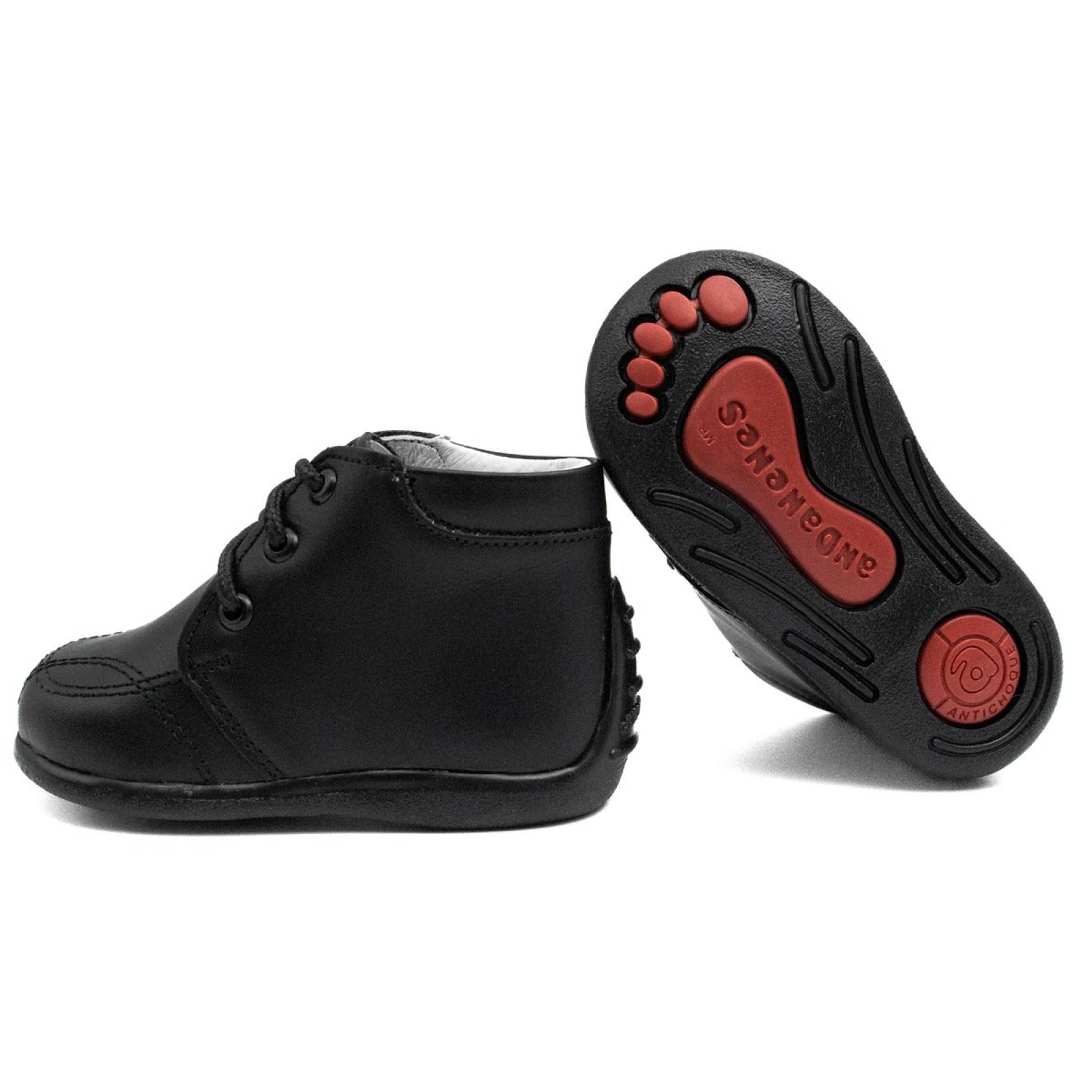 Zapato Bota Niño Andanenes 100% Piel Arco Soporte 4036-N Ngo (12.0 - 15.5)